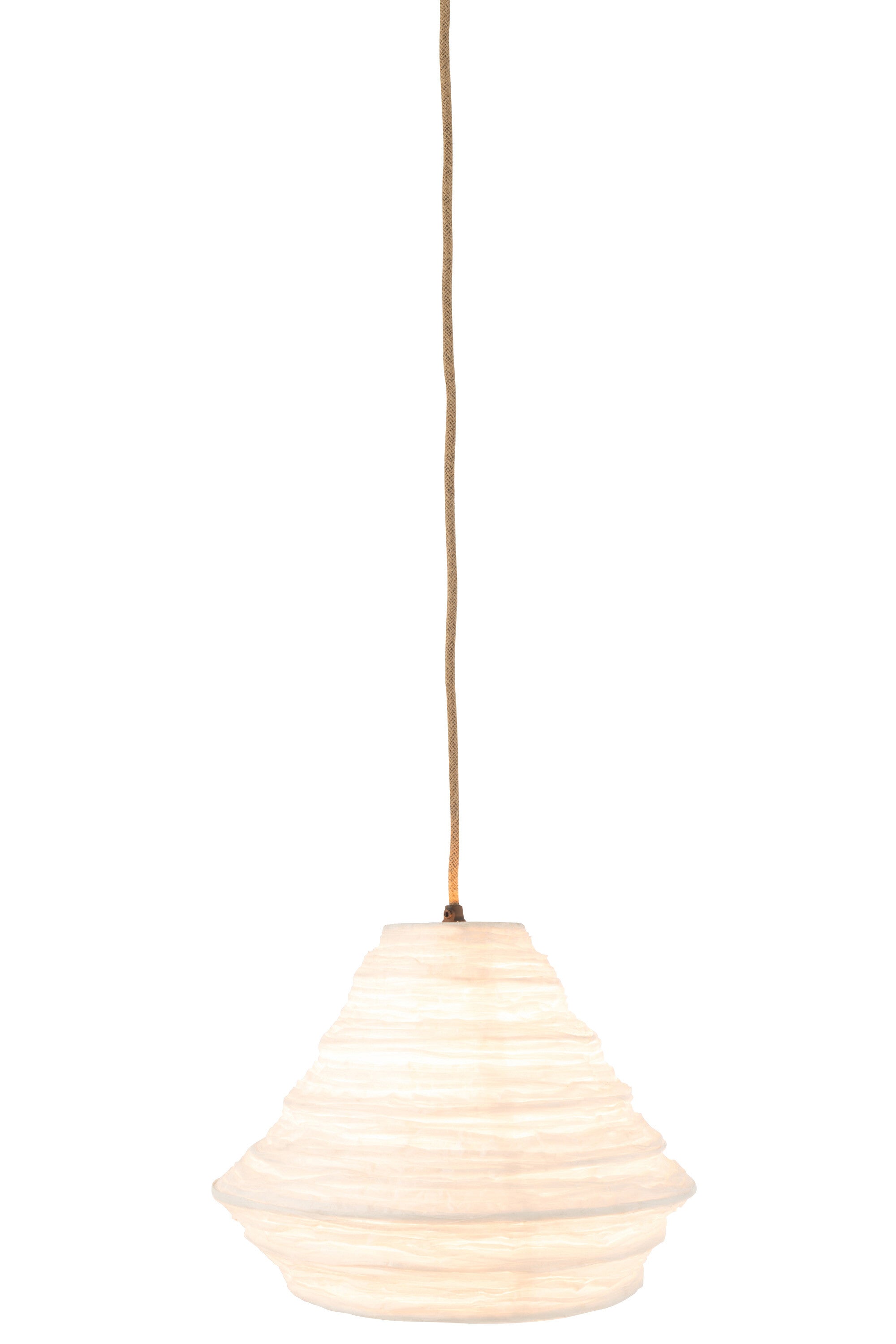 Hanglamp Nest raffia wit - J-LINE