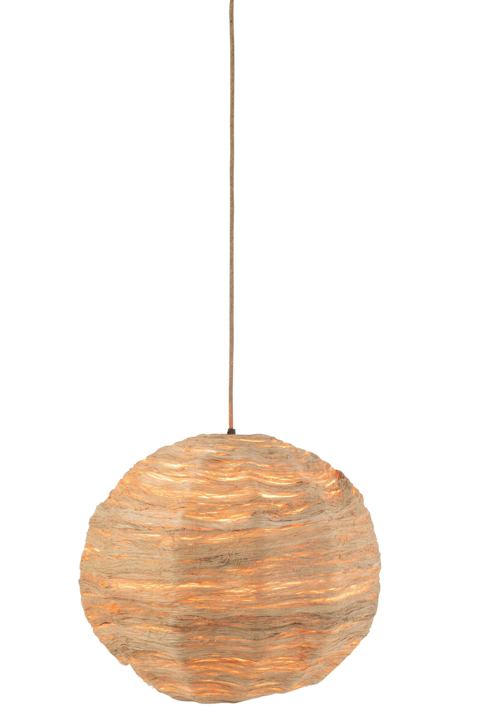 Hanglamp Bal Bananenblad Natuurlijk L - J-LINE