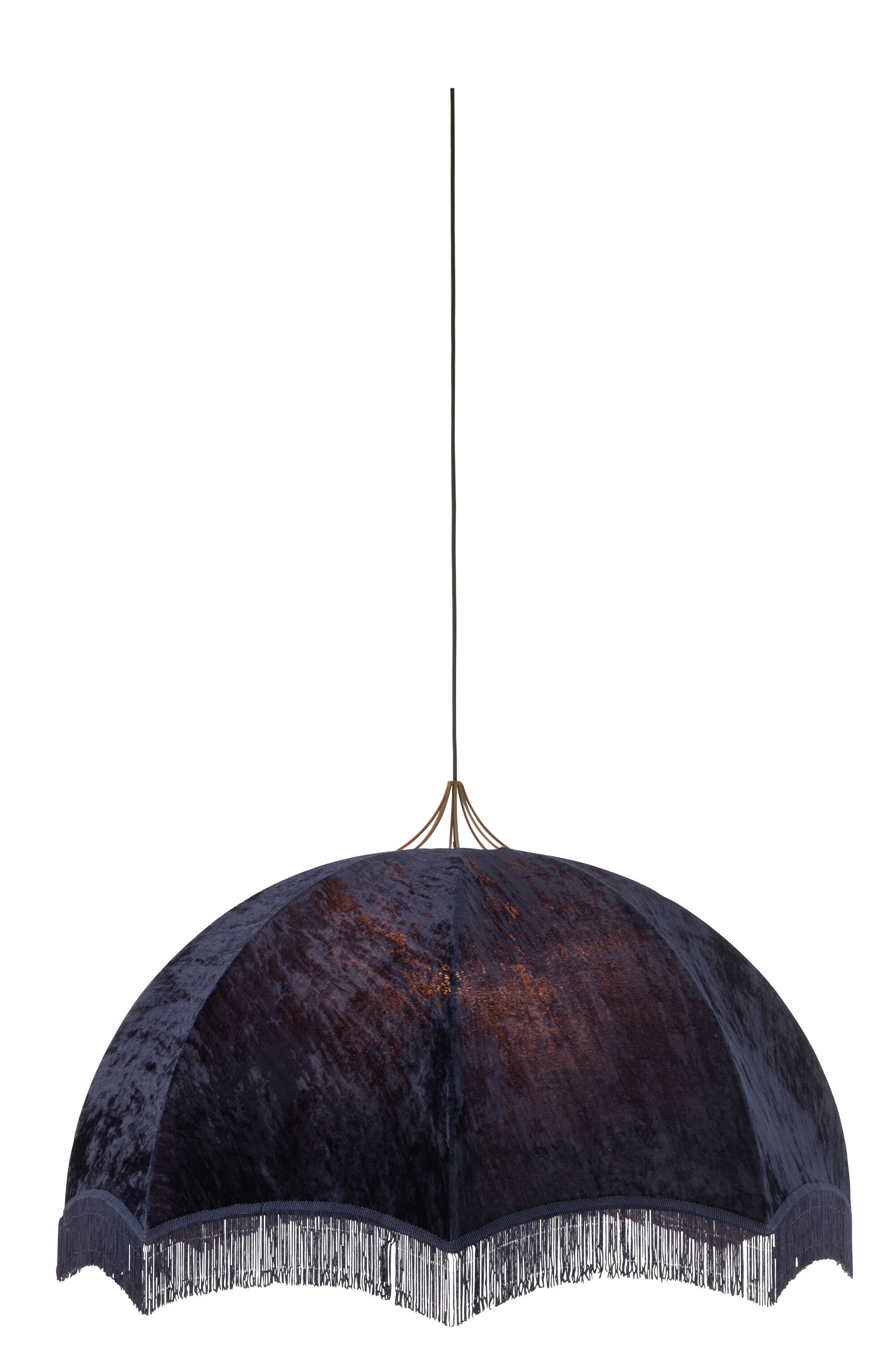 Hanglamp Fluweel/Katoen Paars - J-LINE