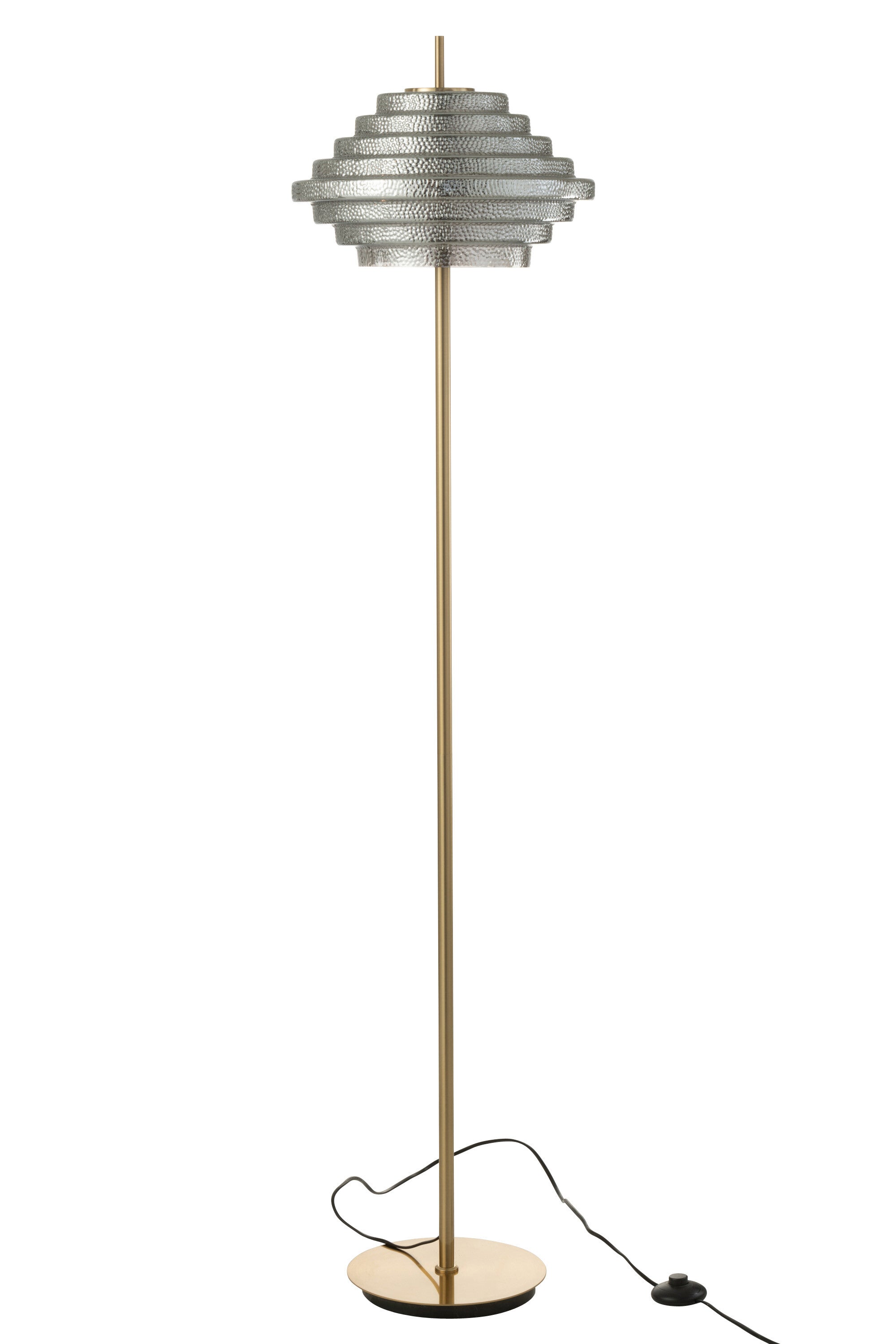 vloerlamp Op Voet Metaal/Glas Gerookt - J-LINE