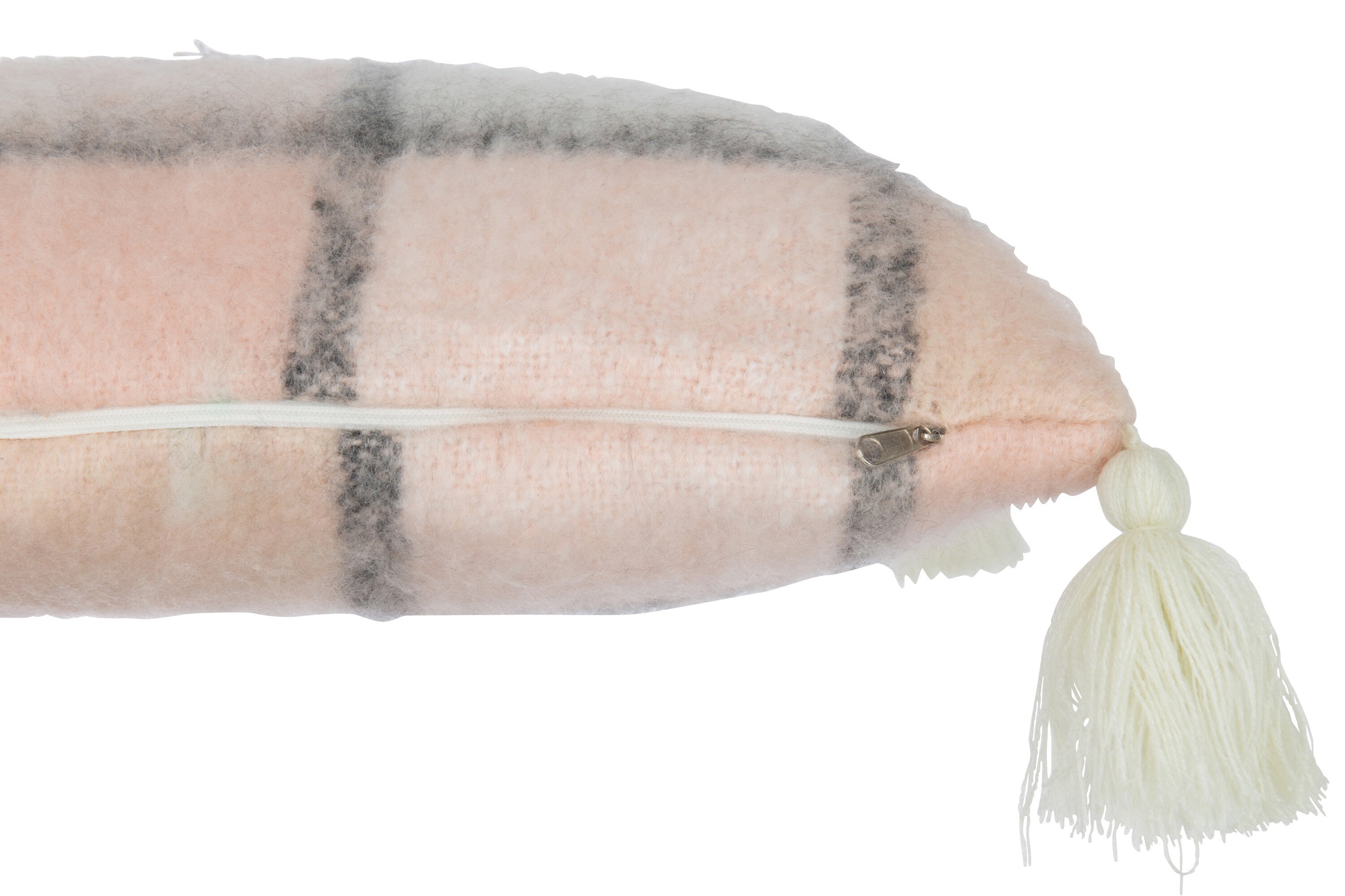 Kussen Tegels Polyester Beige/Roze - J-LINE