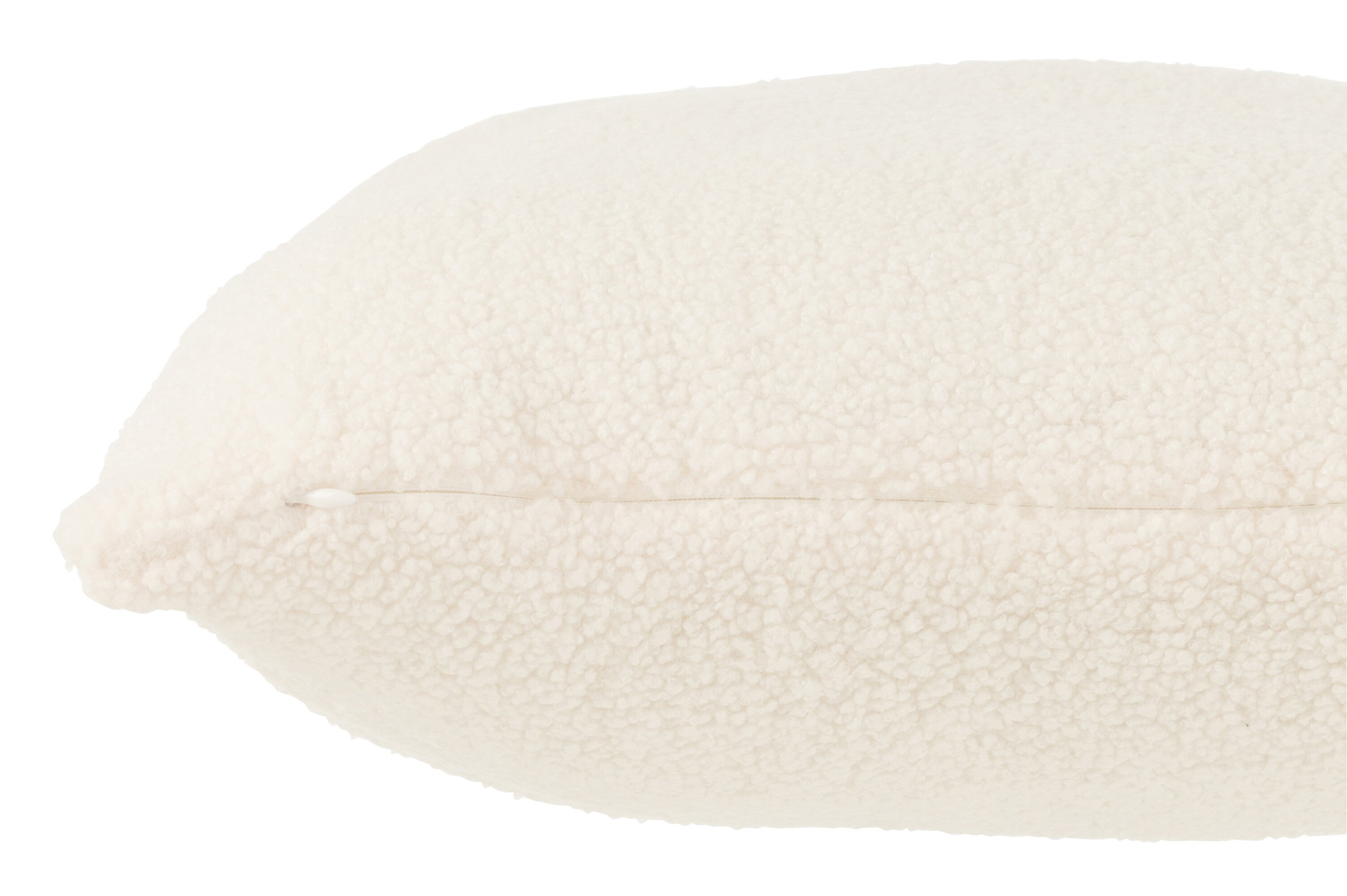 Kussen Teddy Bouclé Wit - - J-LINE