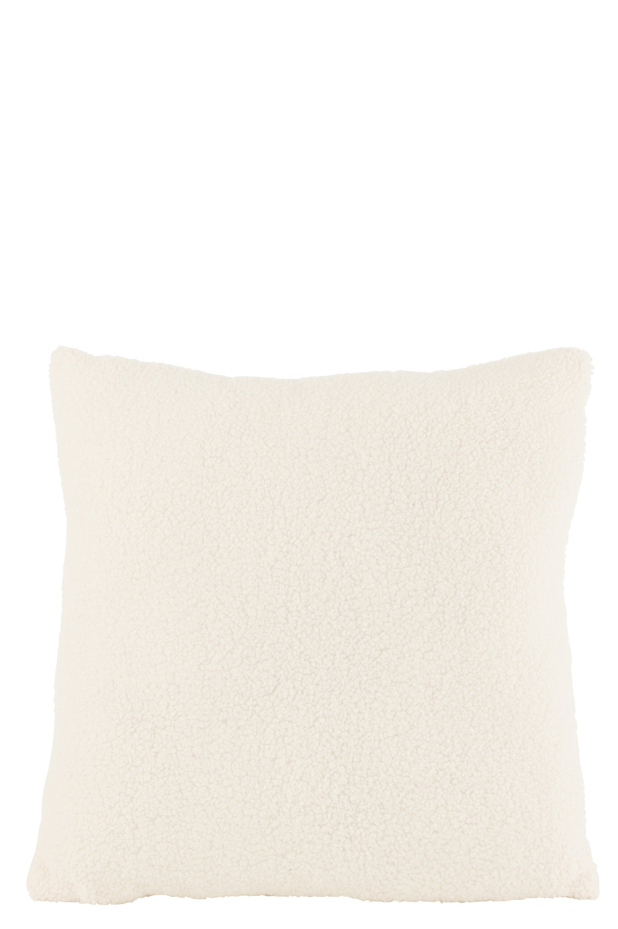 Kussen Teddy Bouclé Wit - - J-LINE