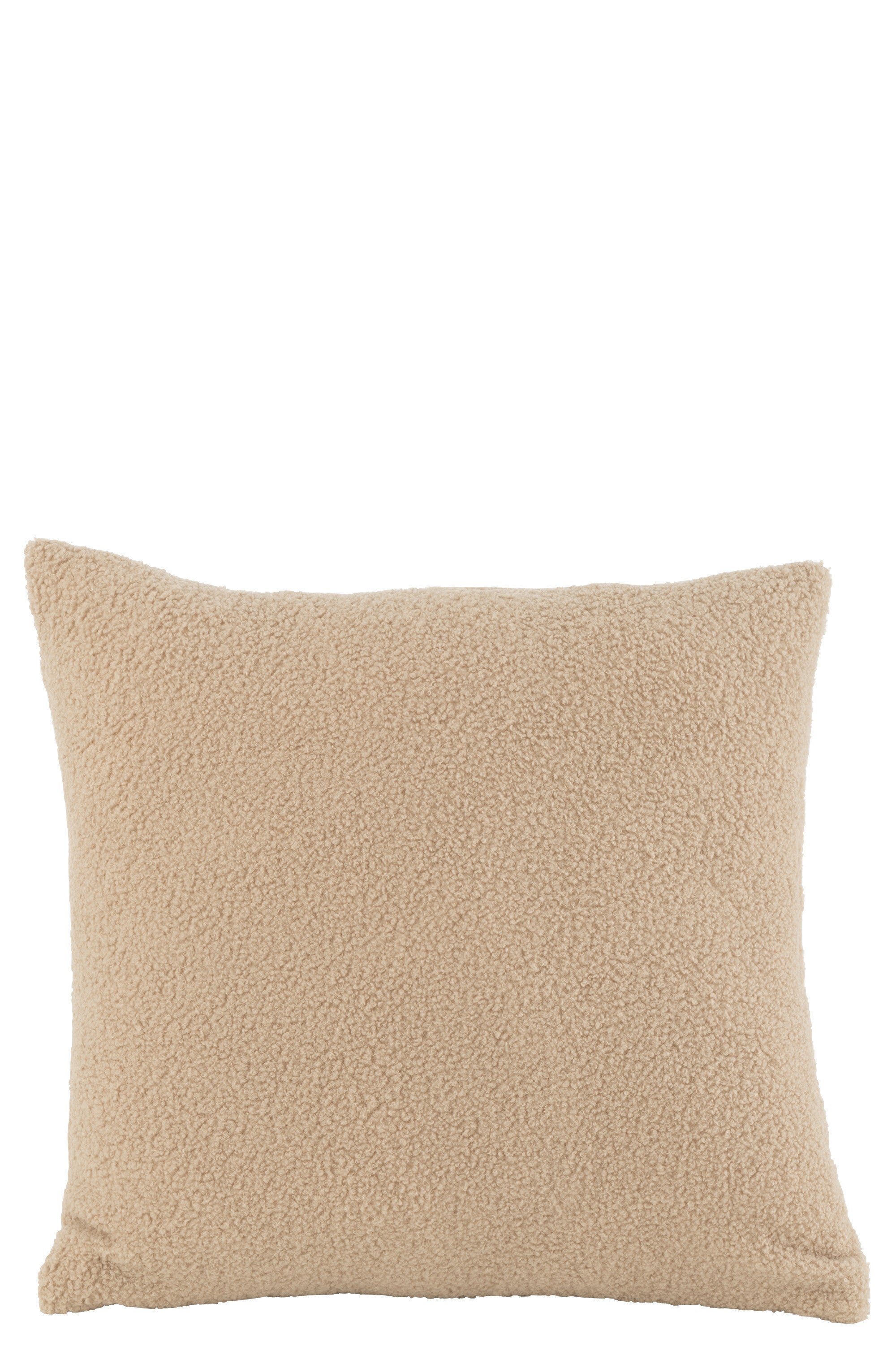 Kussen Teddy Bouclé Warm Beige - J-LINE