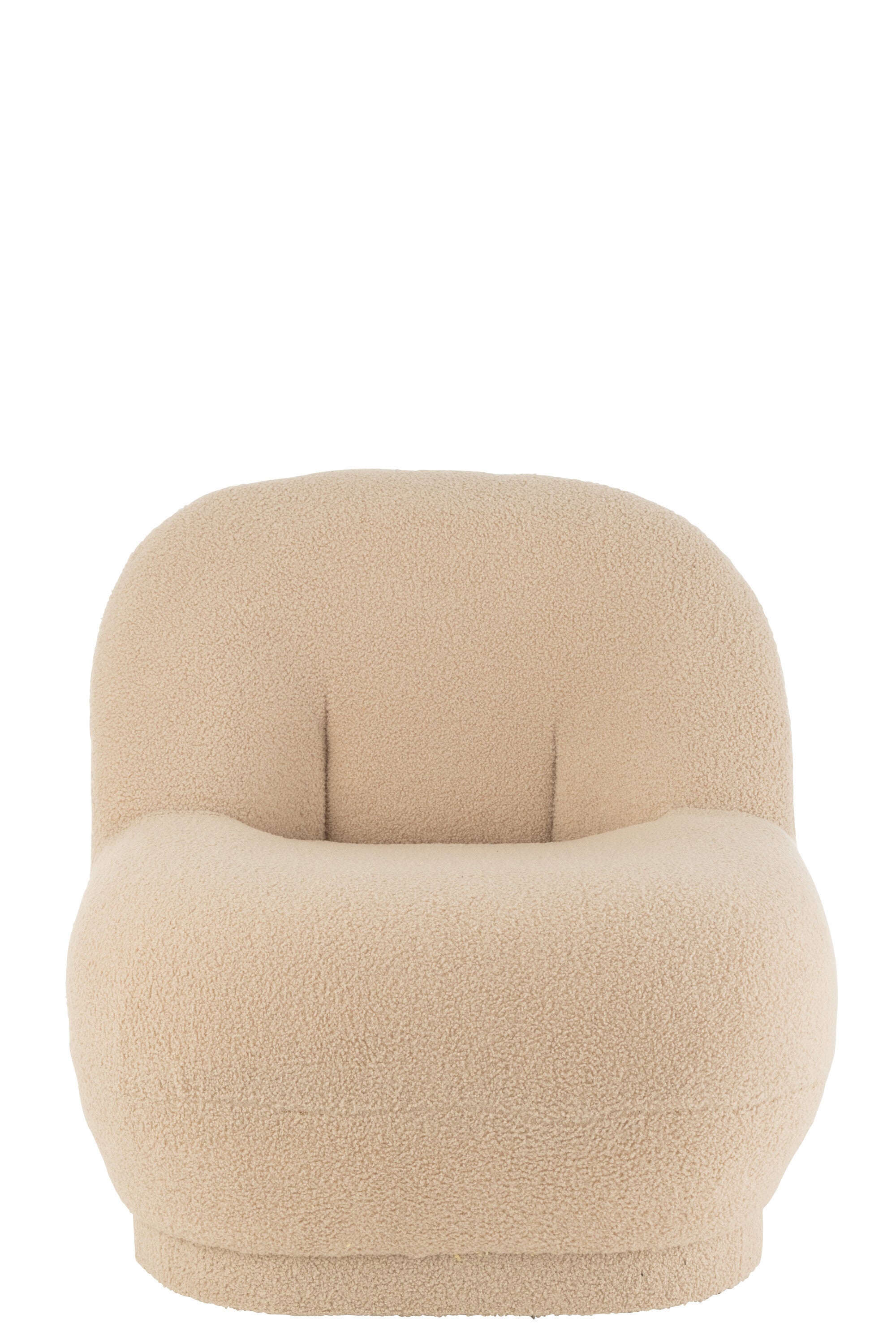 Lounge zetel Teddy Velvet Wit Warm Beige - J-LINE