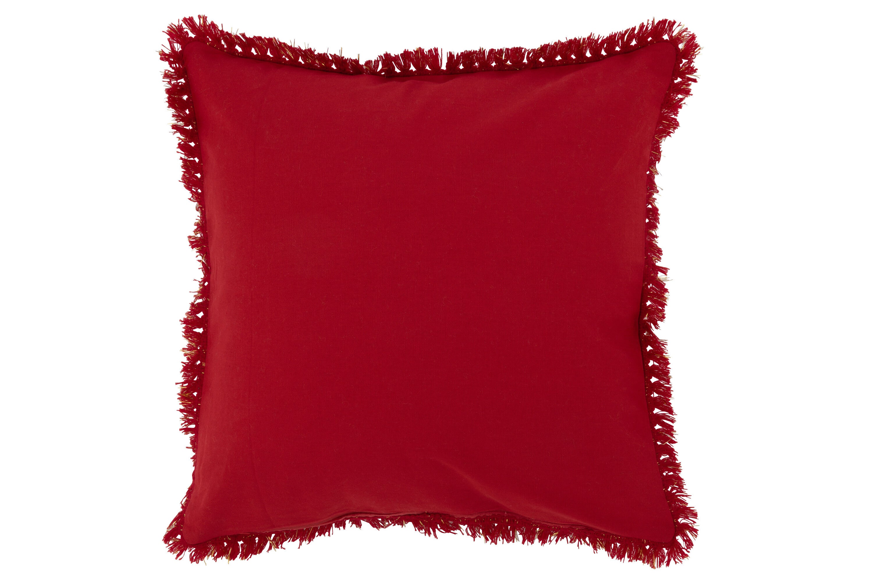 Kussen Amour Textiel Rood/Goud - J-LINE