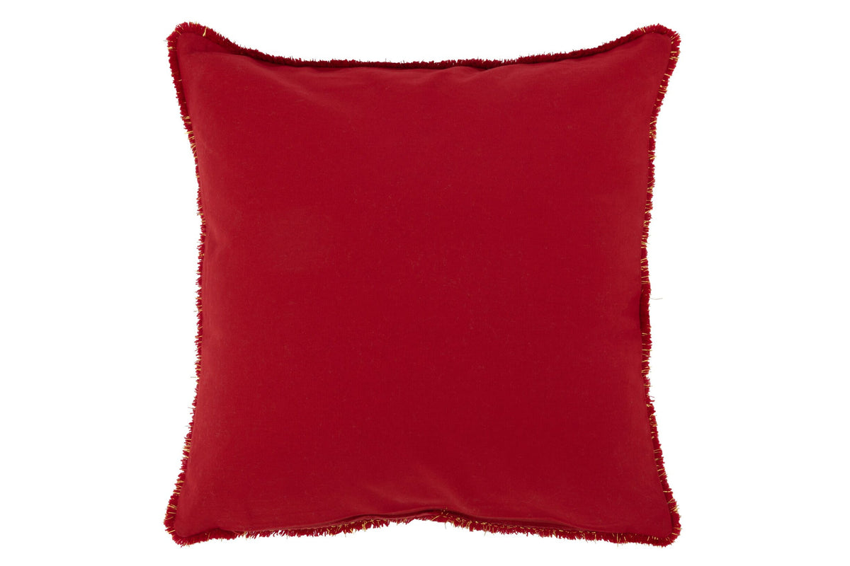 Textielkussen Boom Rood/Goud - J-Line