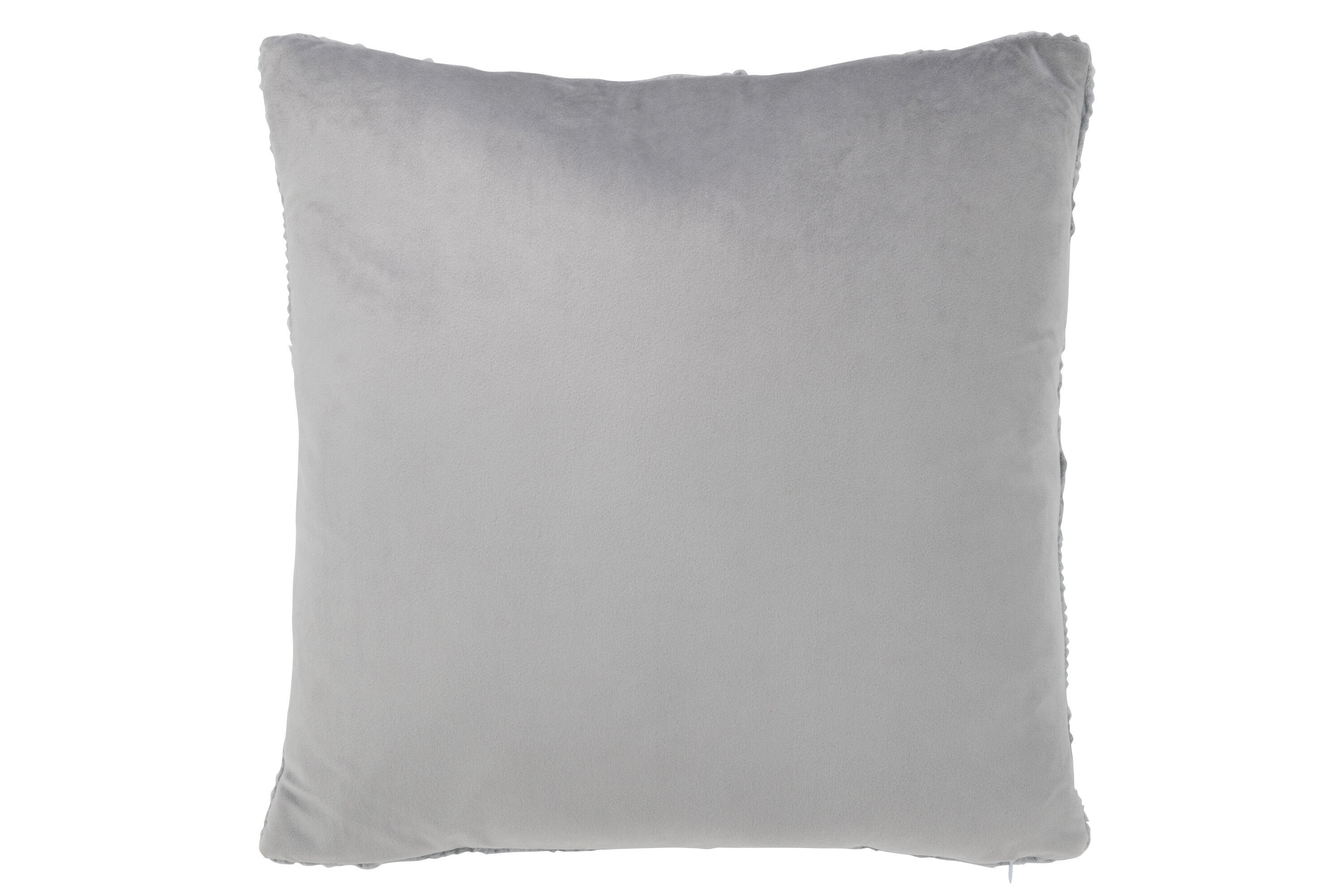 Kussen Twist Polyester Grijs - J-LINE