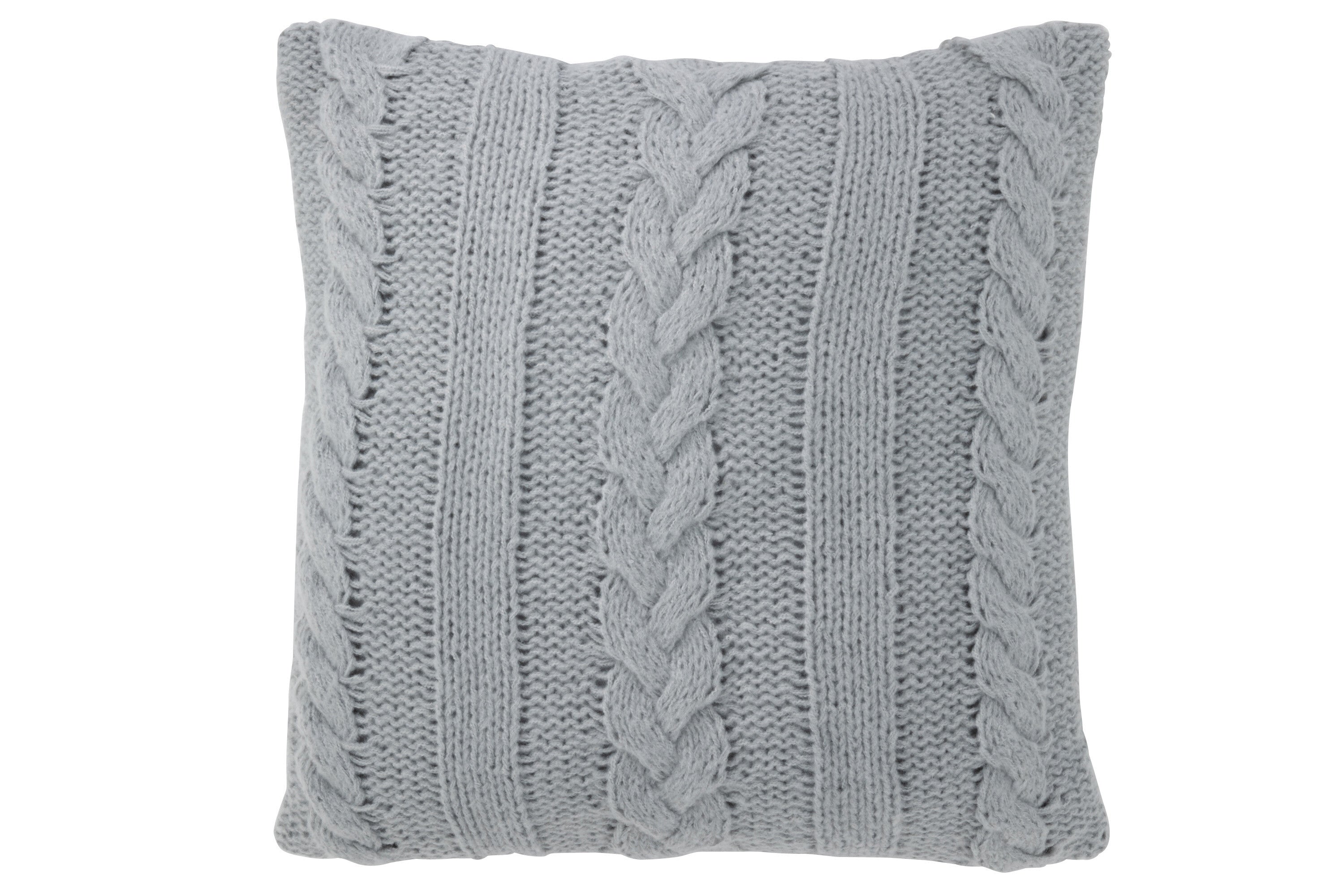 Kussen Twist Polyester Grijs - J-LINE
