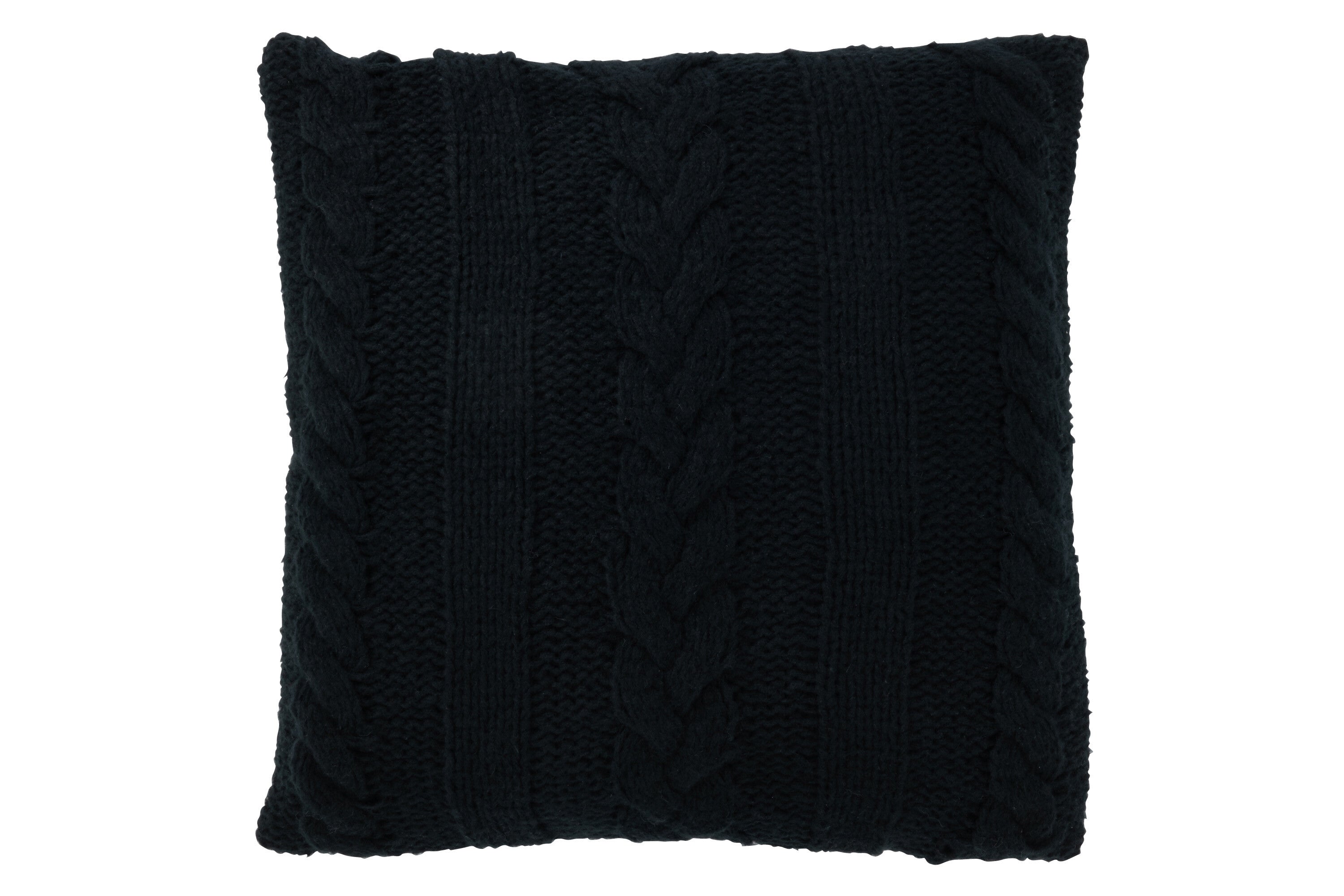 Kussen Twist Polyester Zwart - J-LINE