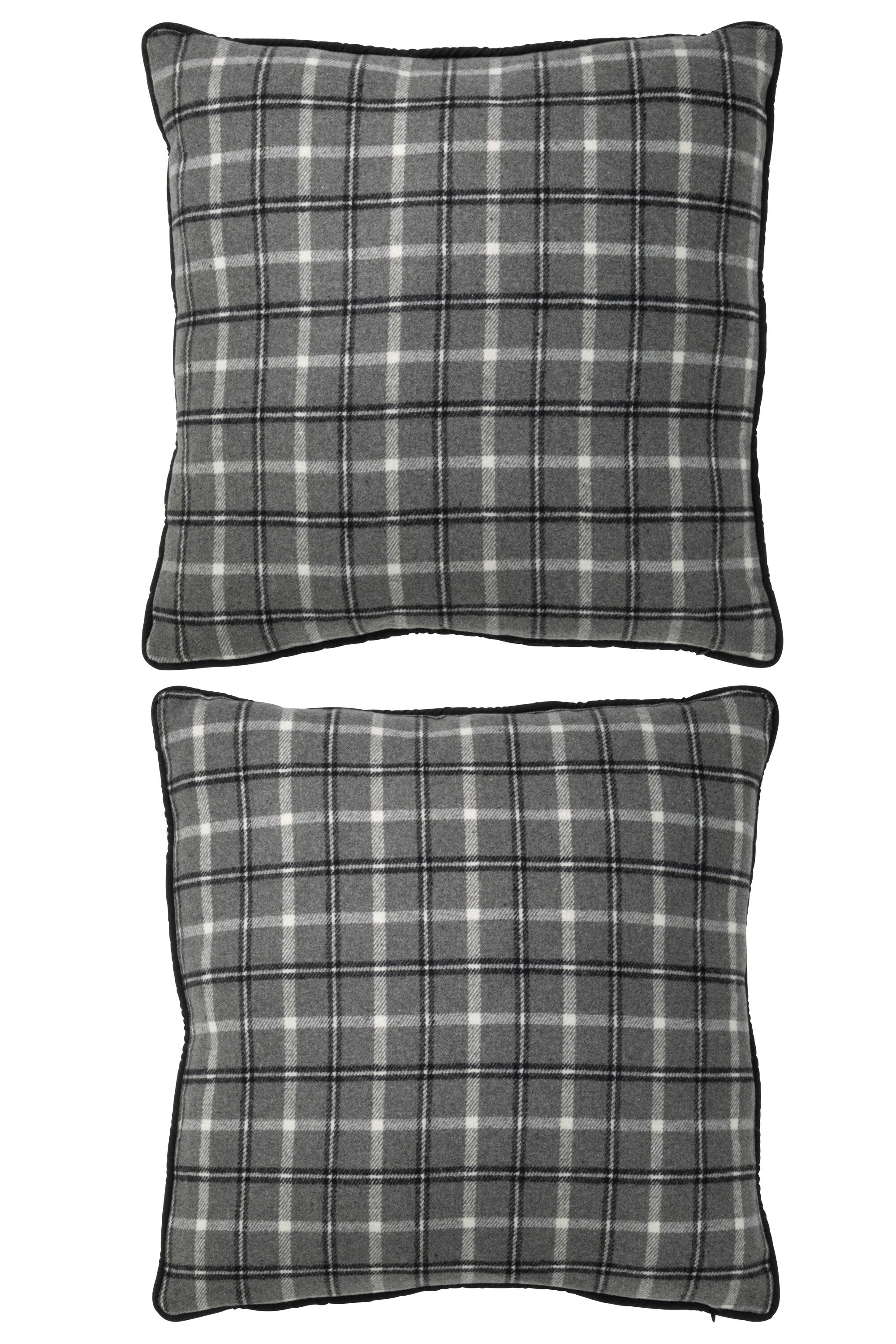 Kussen Tekst Polyester Grijs - J-LINE