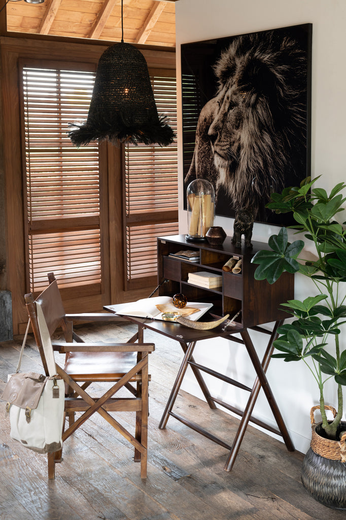 Hanglamp Ozie Bananenvezels Zwart - J-LINE