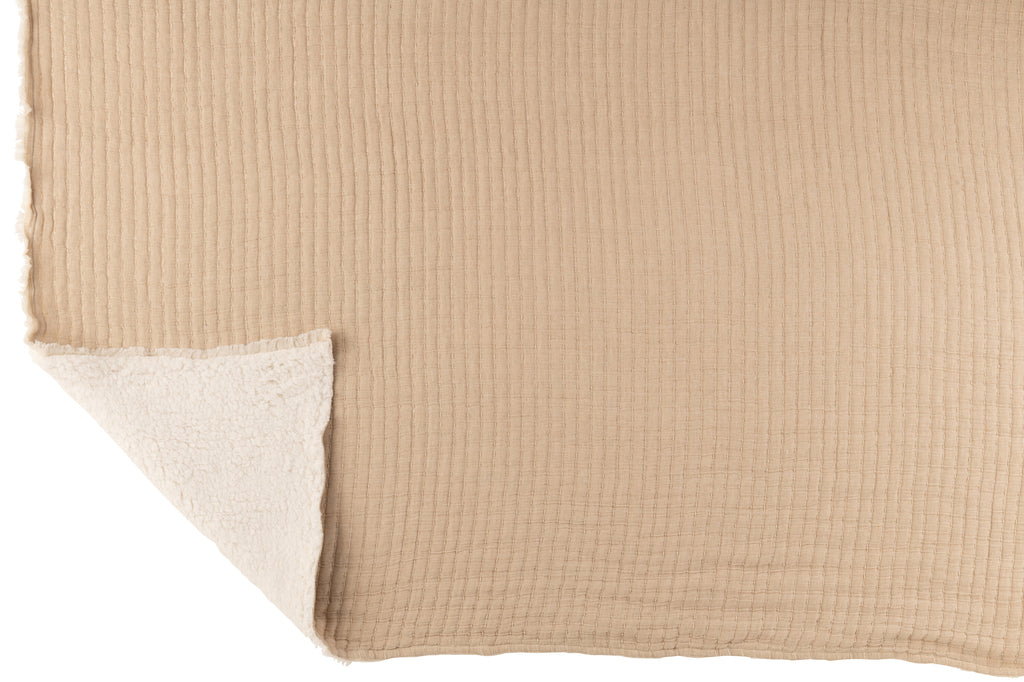 Geruite plaid Katoen/Polyester Beige - J-LINE