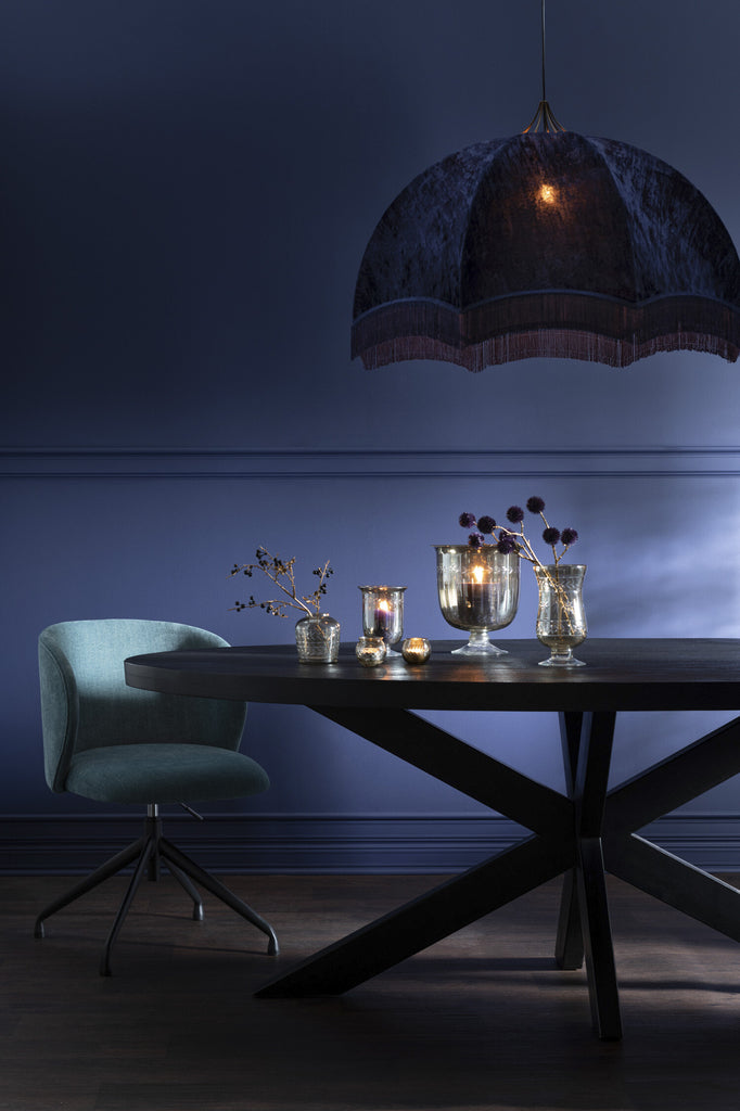 Hanglamp Fluweel/Katoen Paars - J-LINE