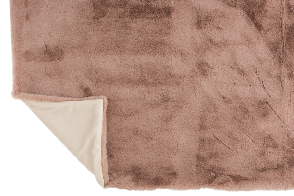 Geruite plaid polyester poederroze - J-LINE