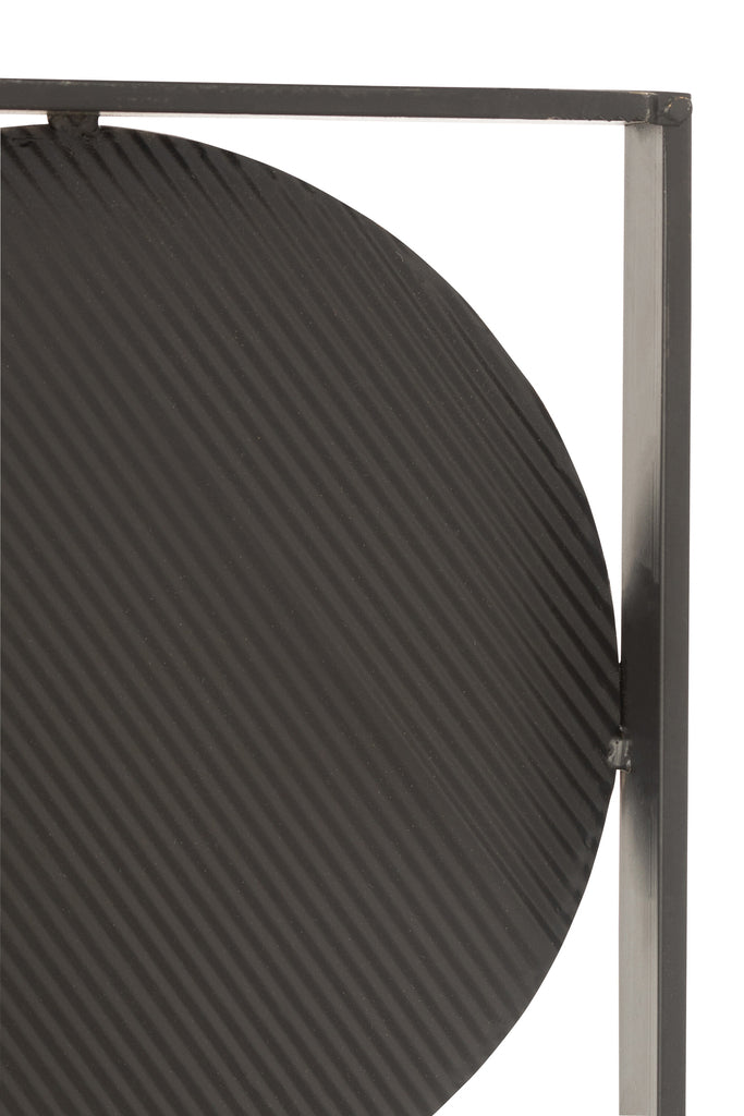 Wanddecoratie Rondes IJzer/Glas Goud/Zwart - J-LINE