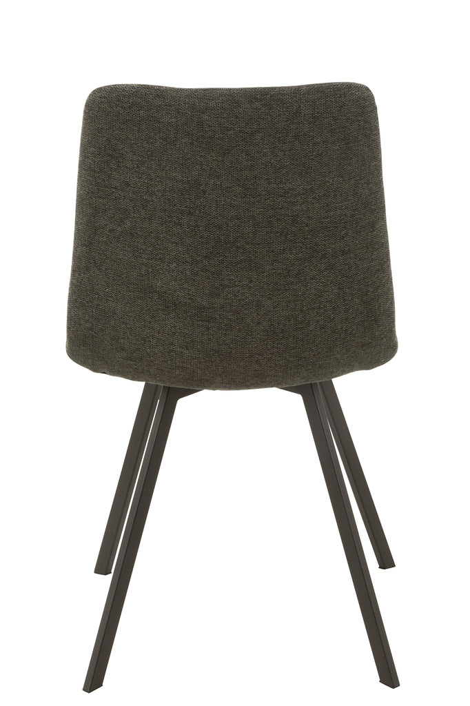 Stoel Babette Textiel/Metaal Donkergrijs - J-LINE