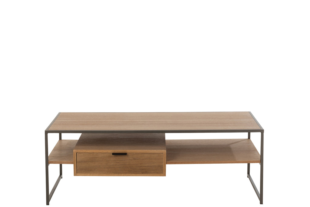 Tv-kast 1 lade hout/metaal - J-LINE