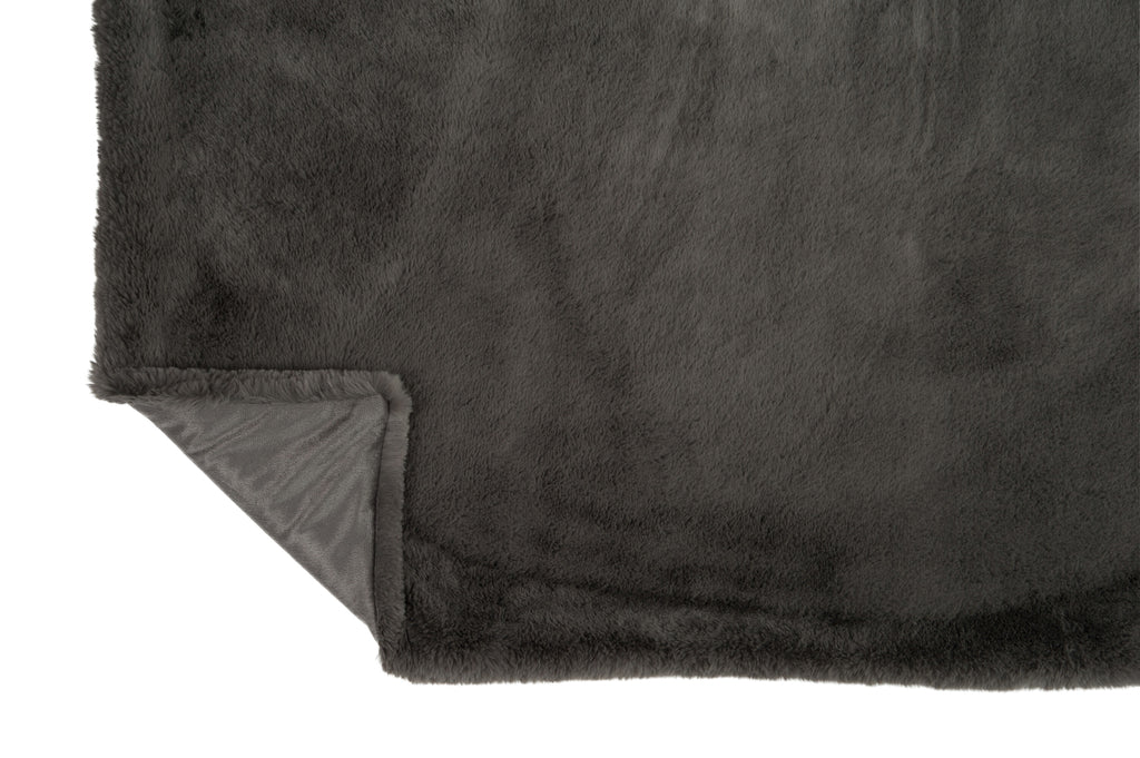 Geruite plaid polyester donkergrijs - J-LINE