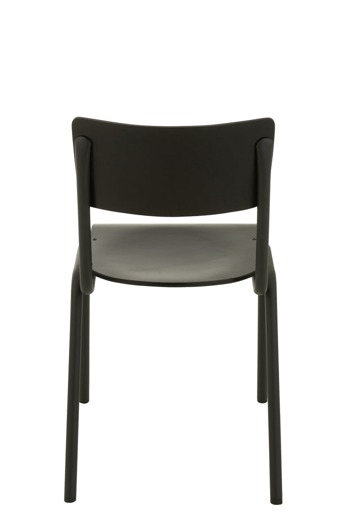 Stoel Hout/Metaal Zwart - J-LINE