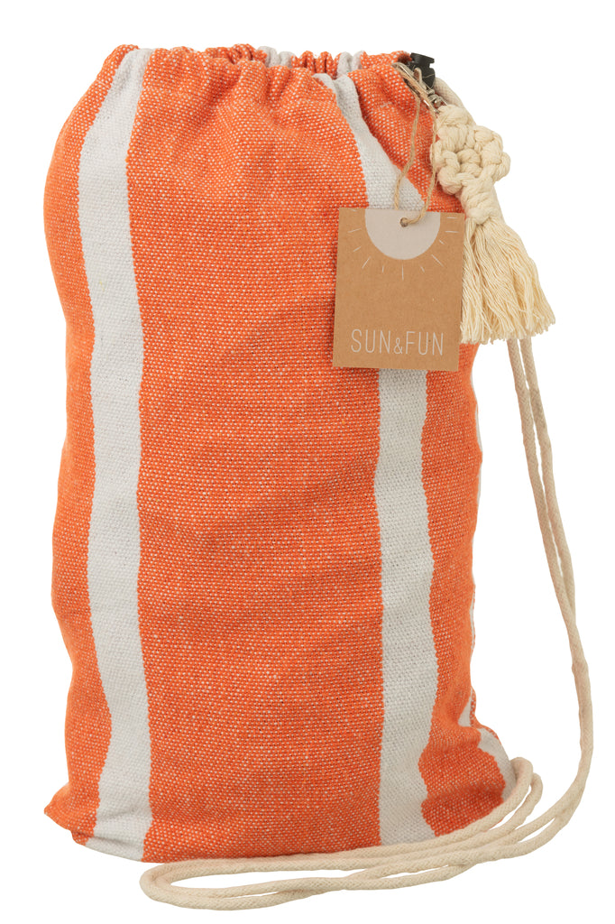 Hangmat Strepen oranje/wit- J-LINE