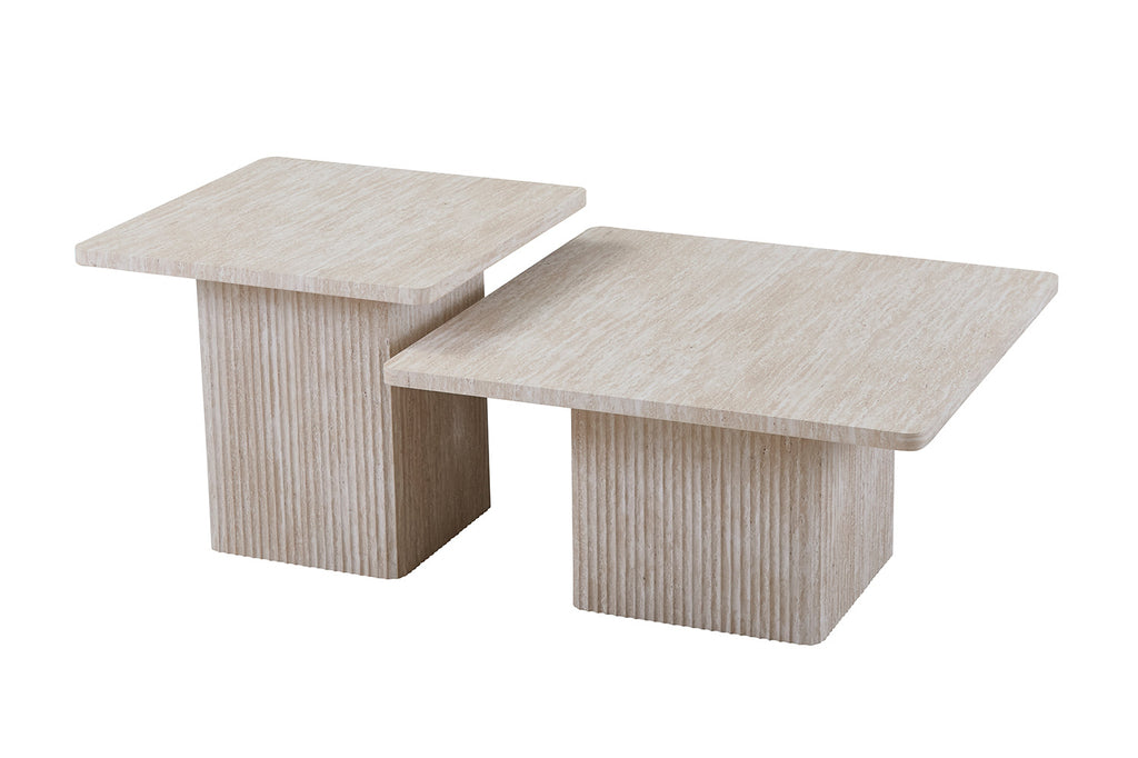 salontafels 'Bobby' travertijn beige S/2- RS
