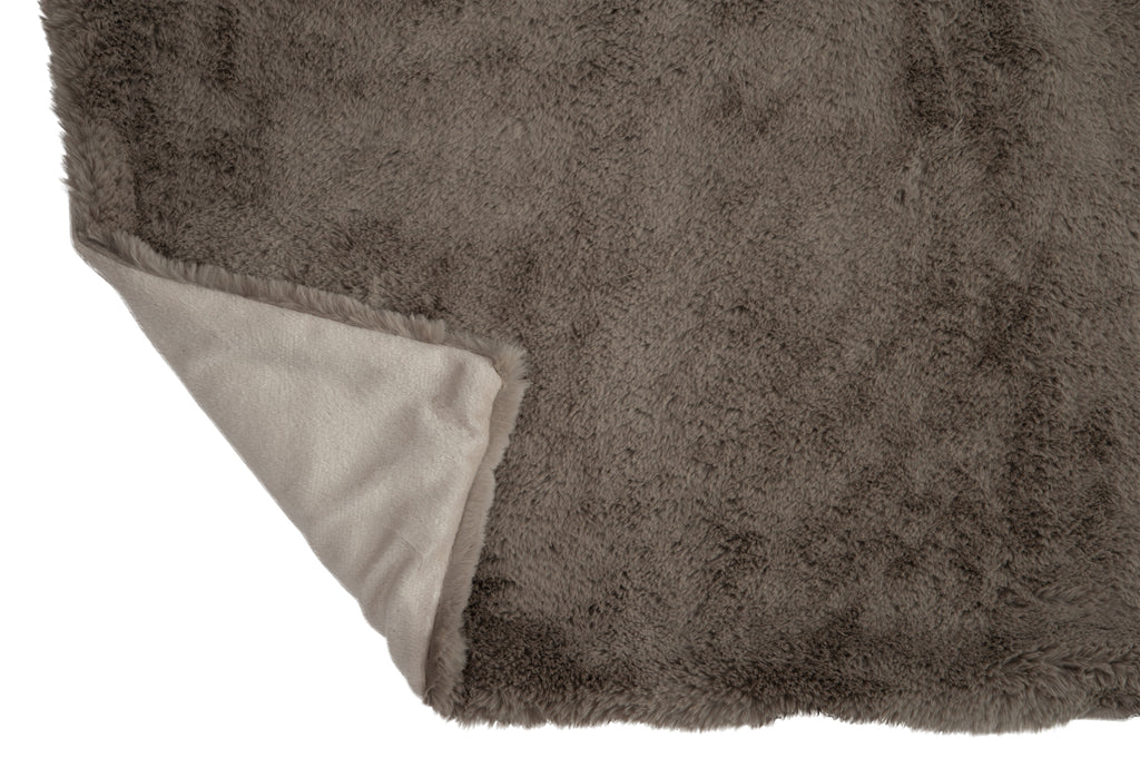 Geruite plaid polyester muis-grijs - J-LINE