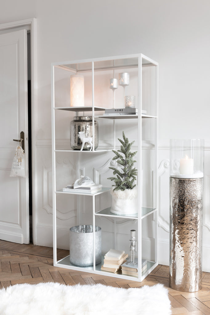 Theelichthouder Sterren Glas - J-LINE
