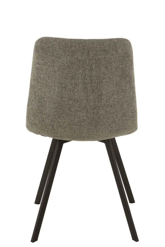 Stoel Babette Textiel/Metaal Grijs - J-LINE