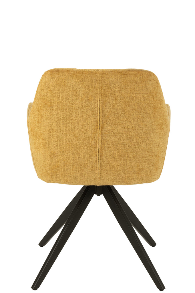 Stoel Louna IJzer/Acryl Oker - J-LINE