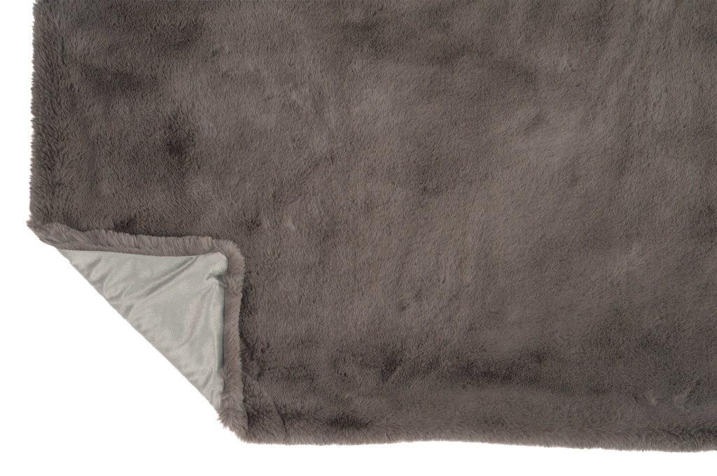 Geruite plaid polyester taupe - J-LINE