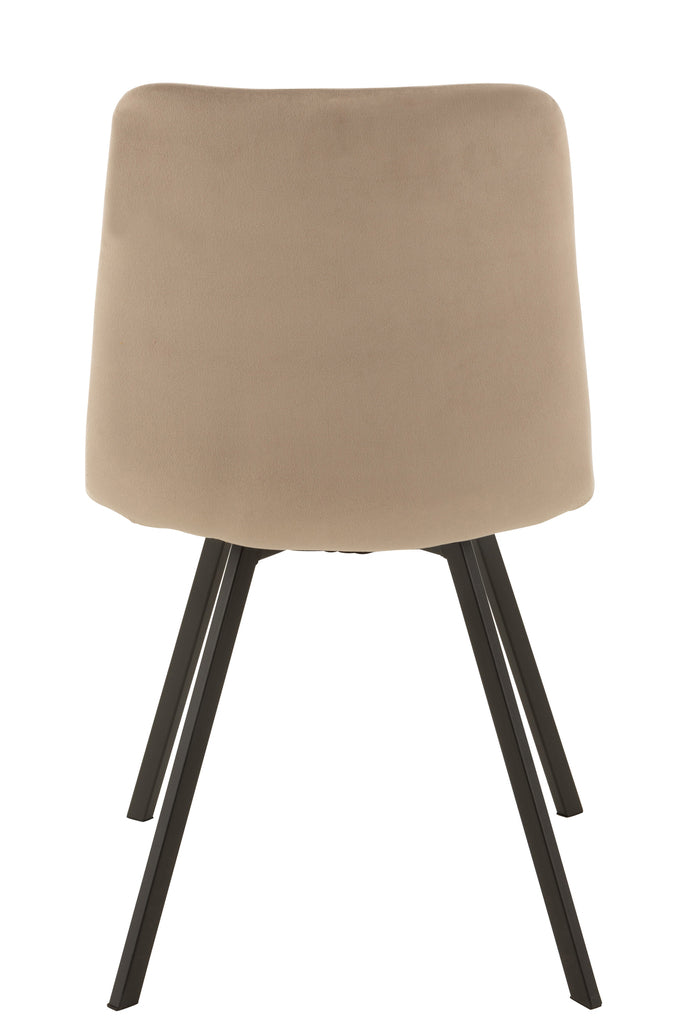 Stoel Morgan Textiel/Metaal Beige - J-LINE