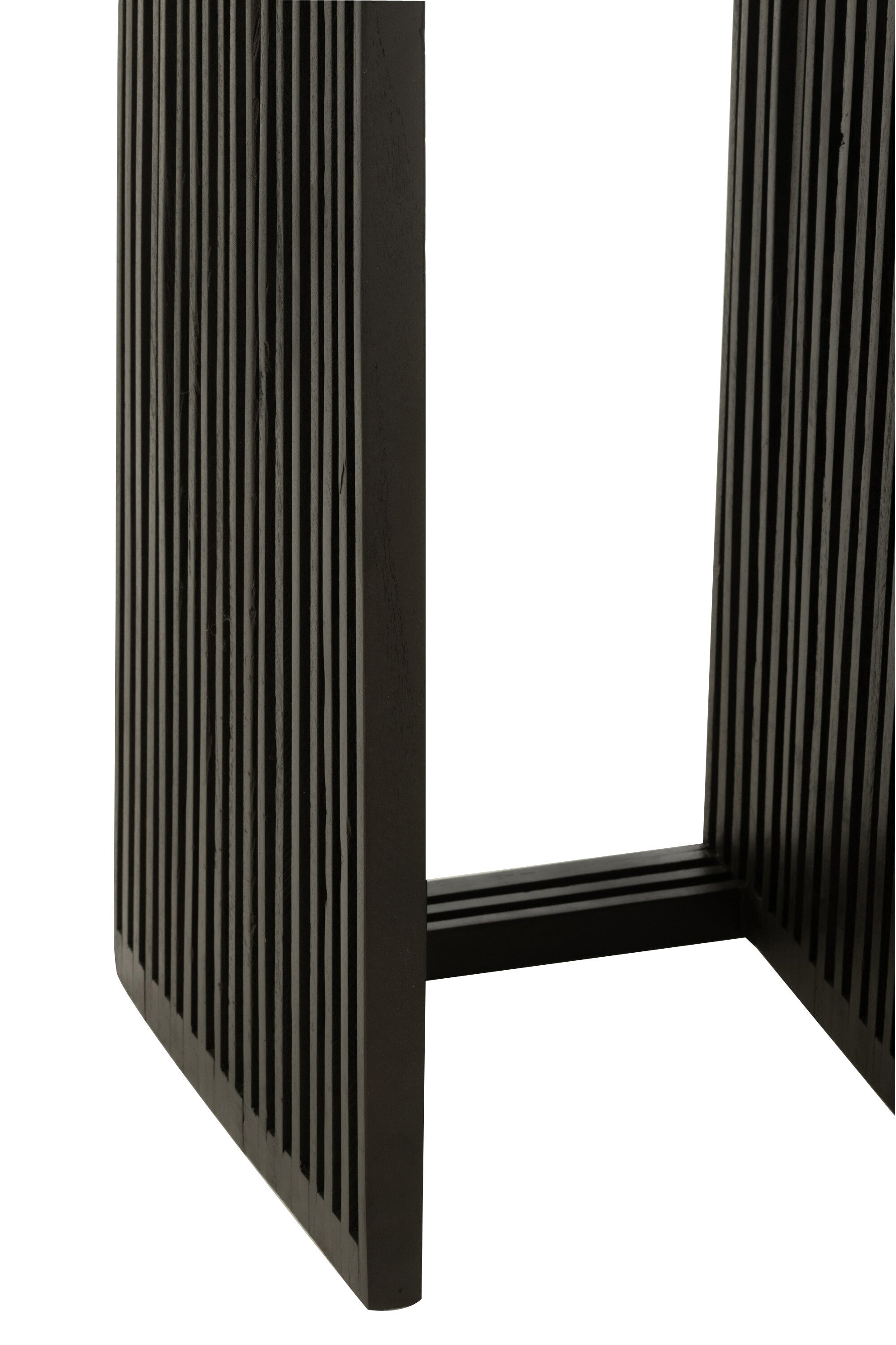 Plantenstand S/2 gerecycleerde teak zwart - J-LINE