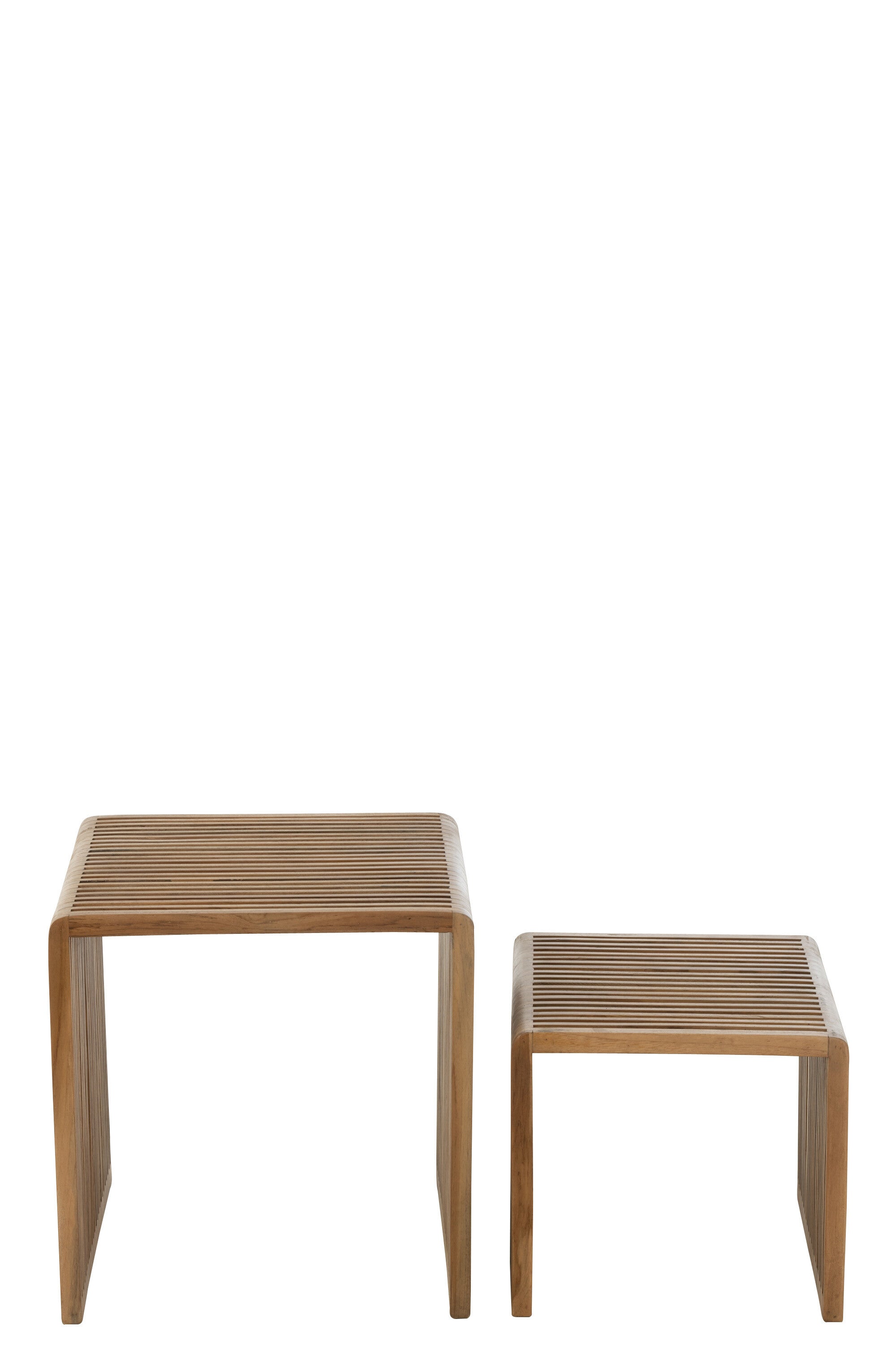 Bijzettafels Kubisch S/2 Teak - J-LINE