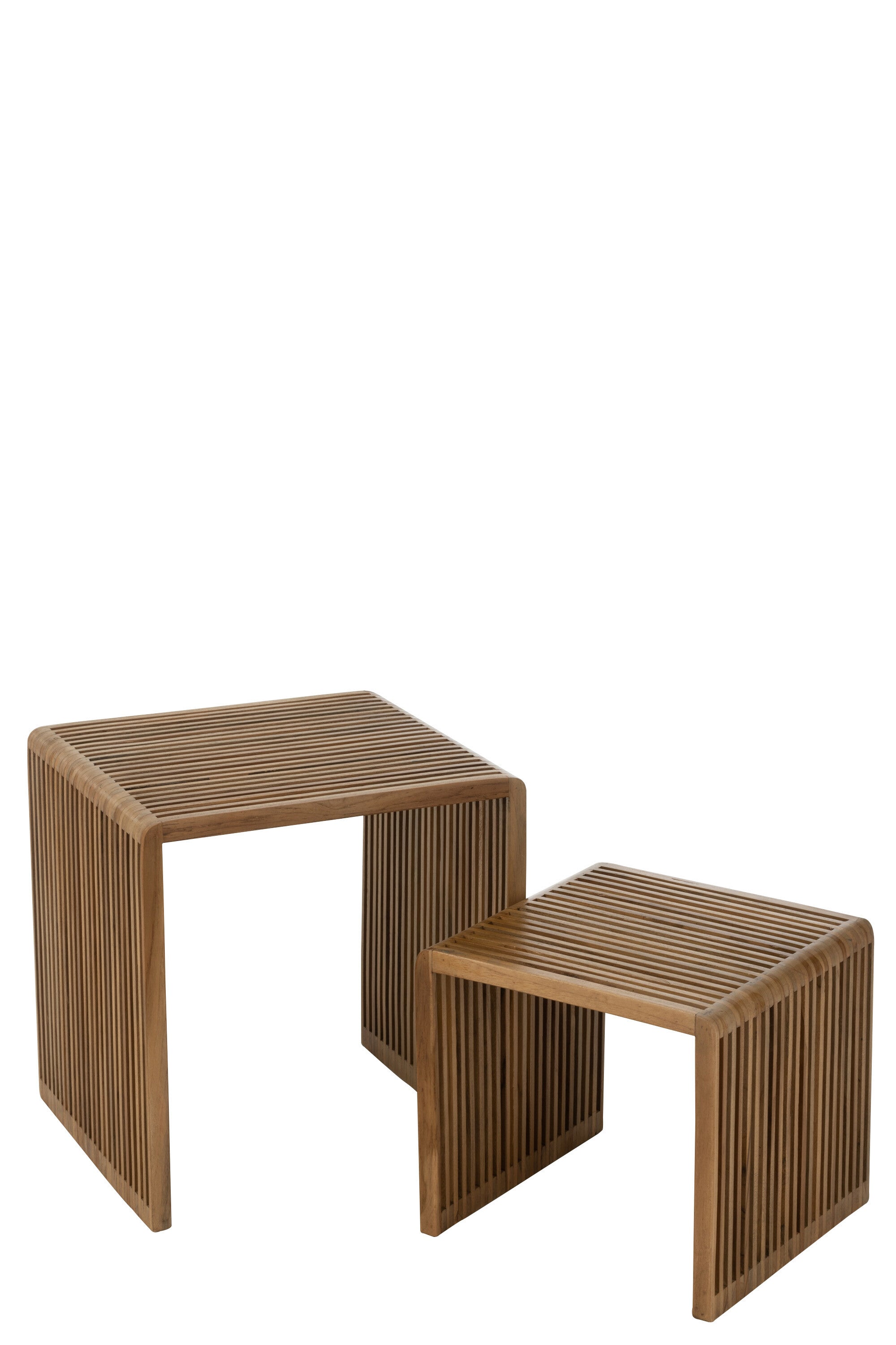Bijzettafels Kubisch S/2 Teak - J-LINE