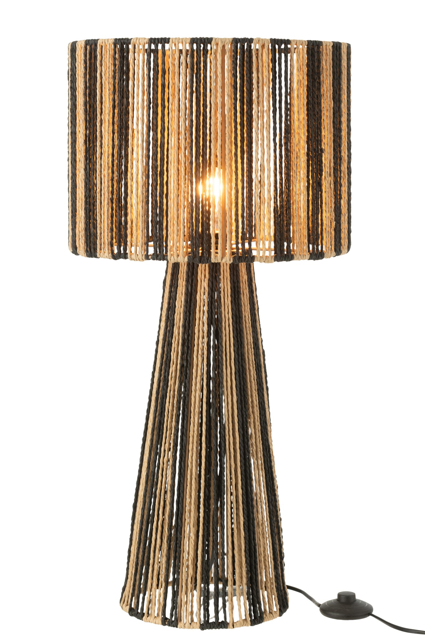 Lampe de table Métal/Papier Noir - J-LINE