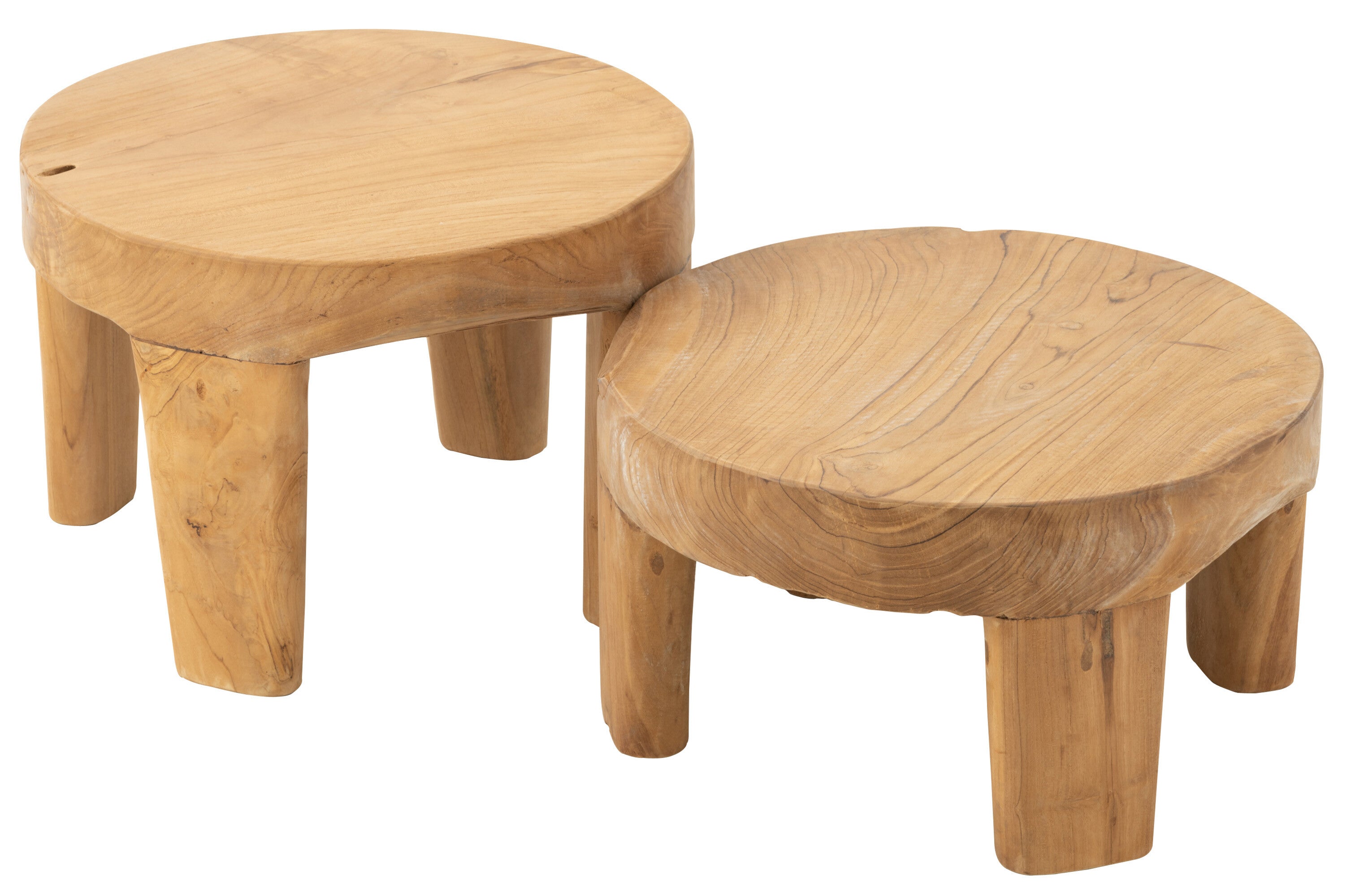 bijzettafels S/2 teakhout - J-LINE