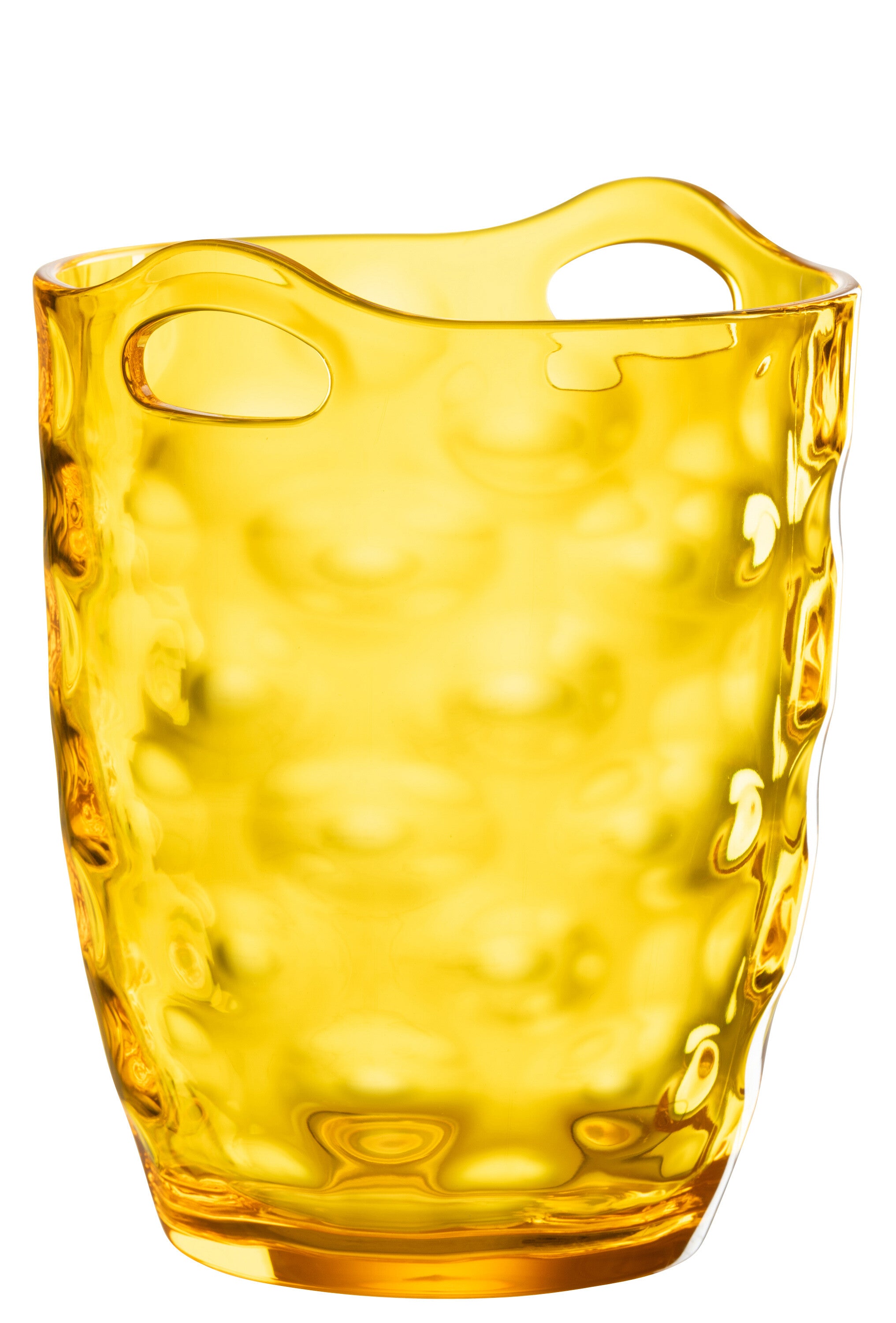 Seau à glace Leonard en plastique jaune - J-LINE