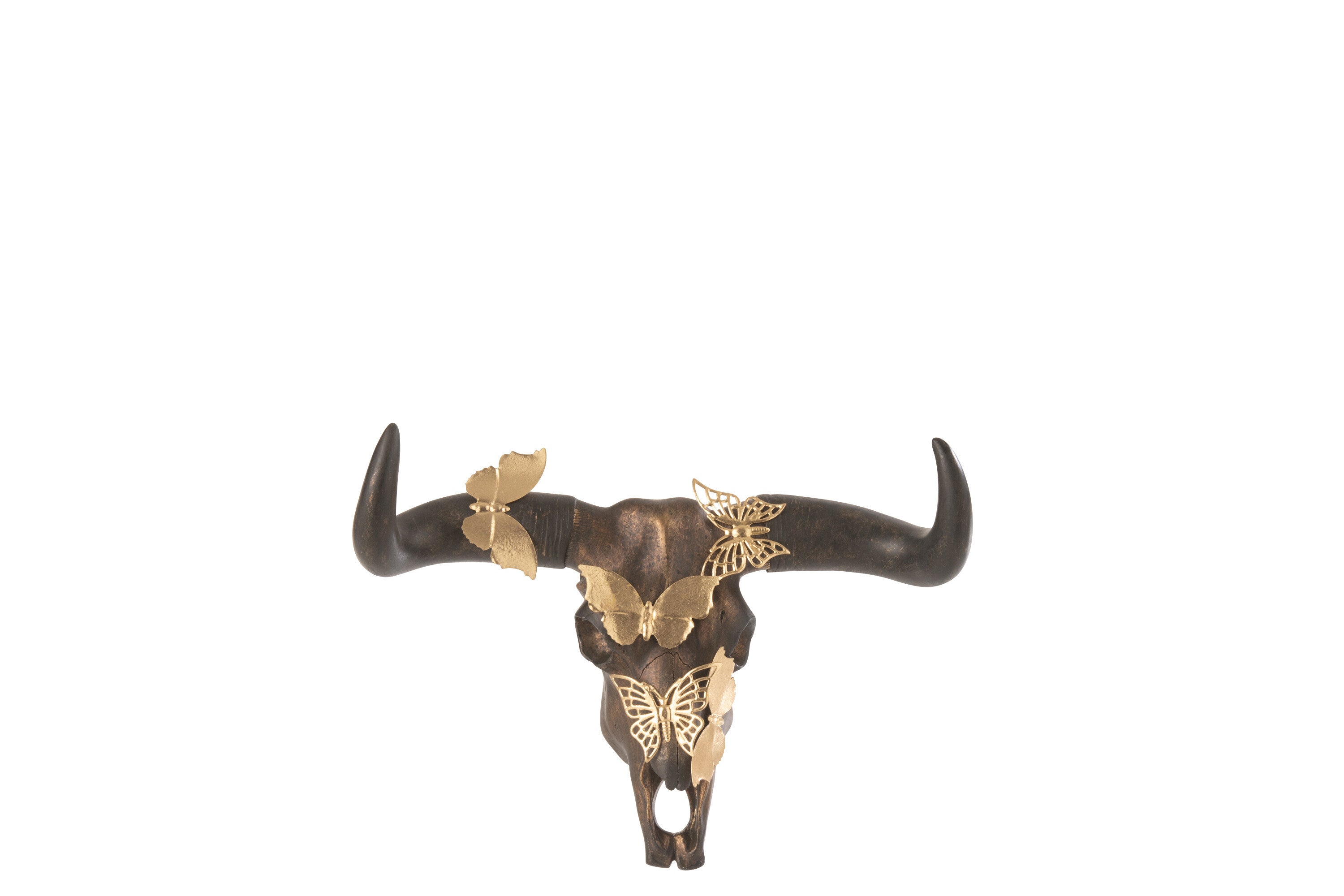 Schedel Os Vlinder Hars Bruin/Goud S - J-LINE