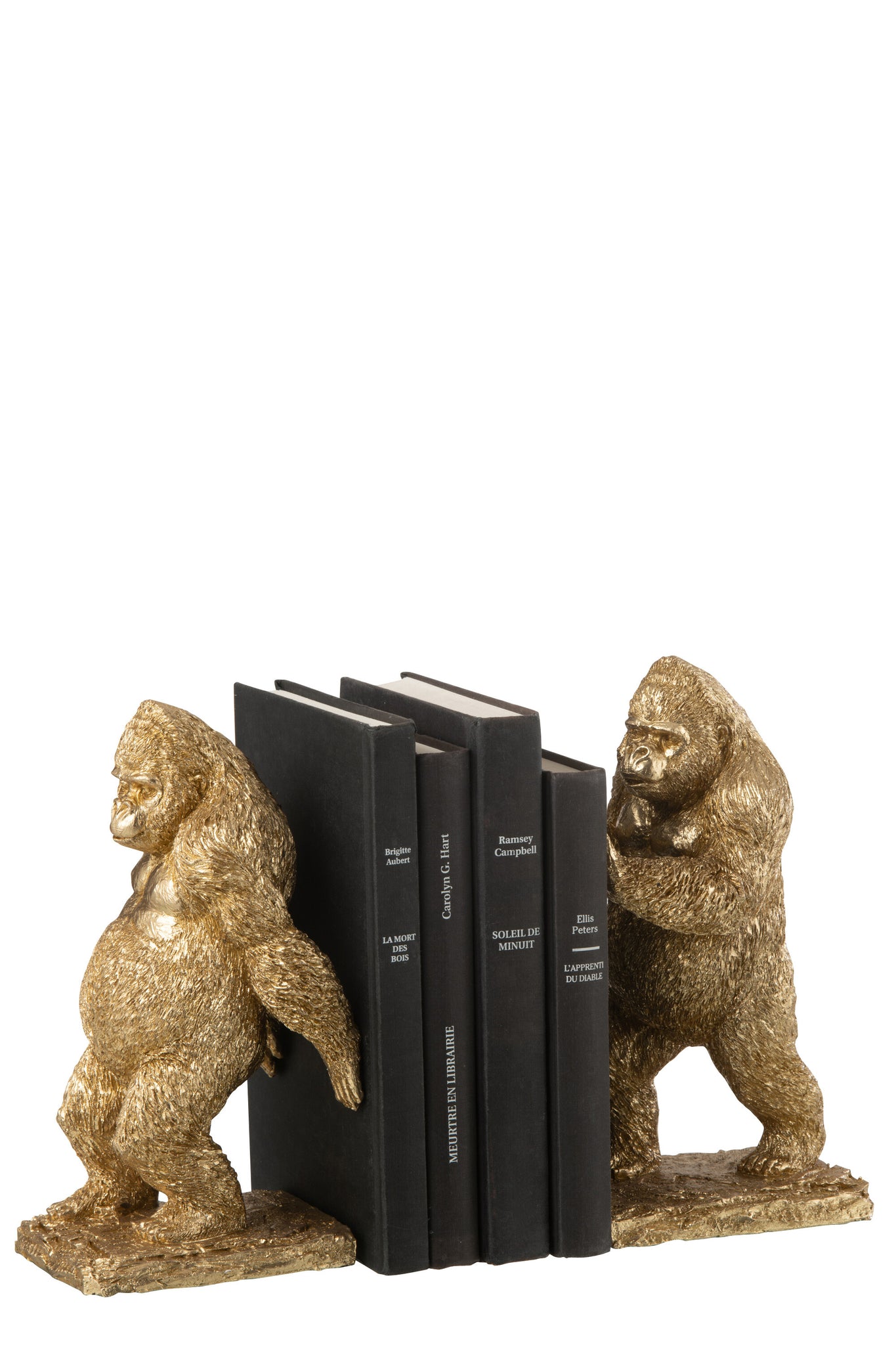Serre-livres Gorilla résine or - J-LINE