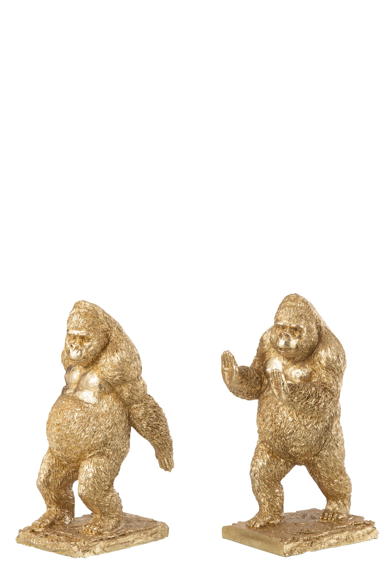 Serre-livres Gorilla résine or - J-LINE