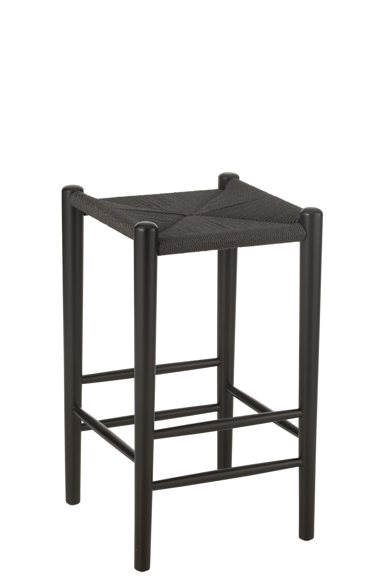 Barstoel Orient Beukenhout/Touw Zwart - J-LINE