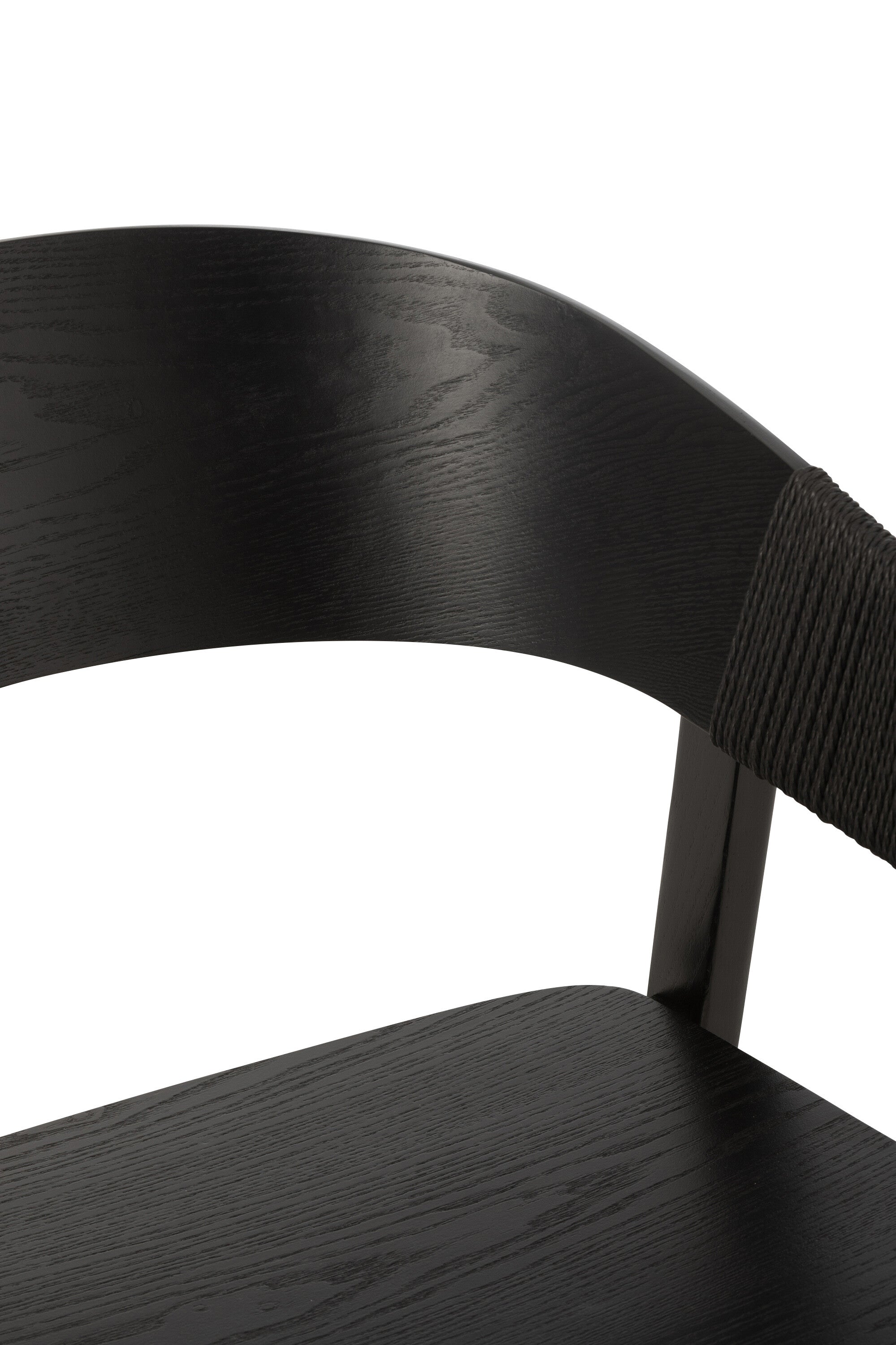 Chaise Naga en frêne et corde noire - J-LINE
