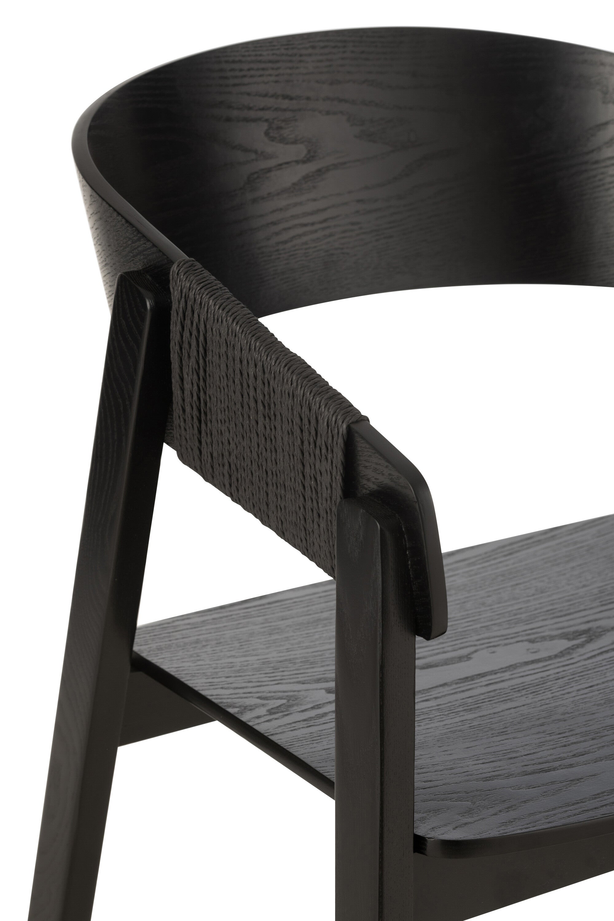 Chaise Naga en frêne et corde noire - J-LINE