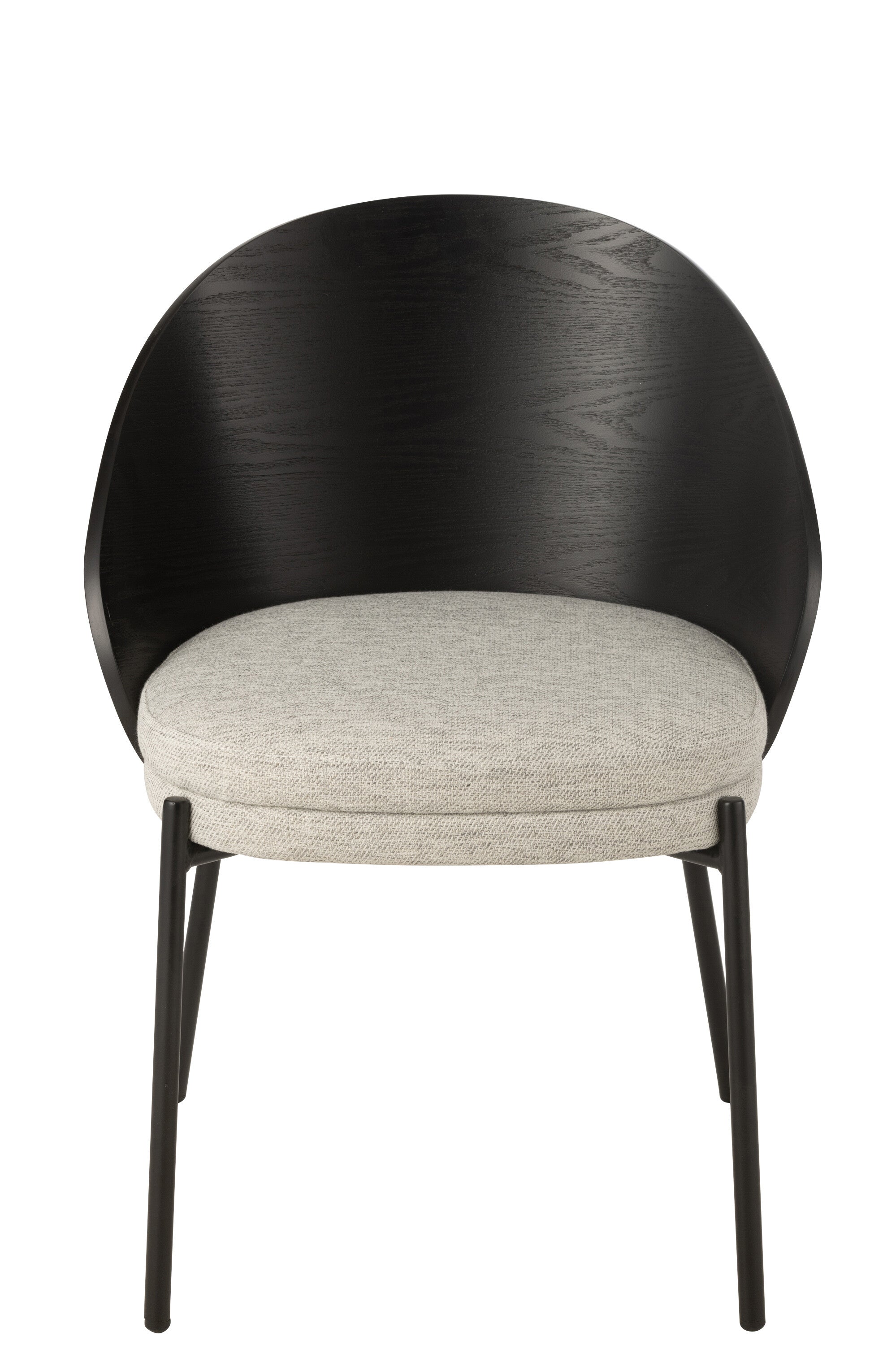 Stoel Lone Ply Wood/Metaal Zwart/Grijs - J-LINE