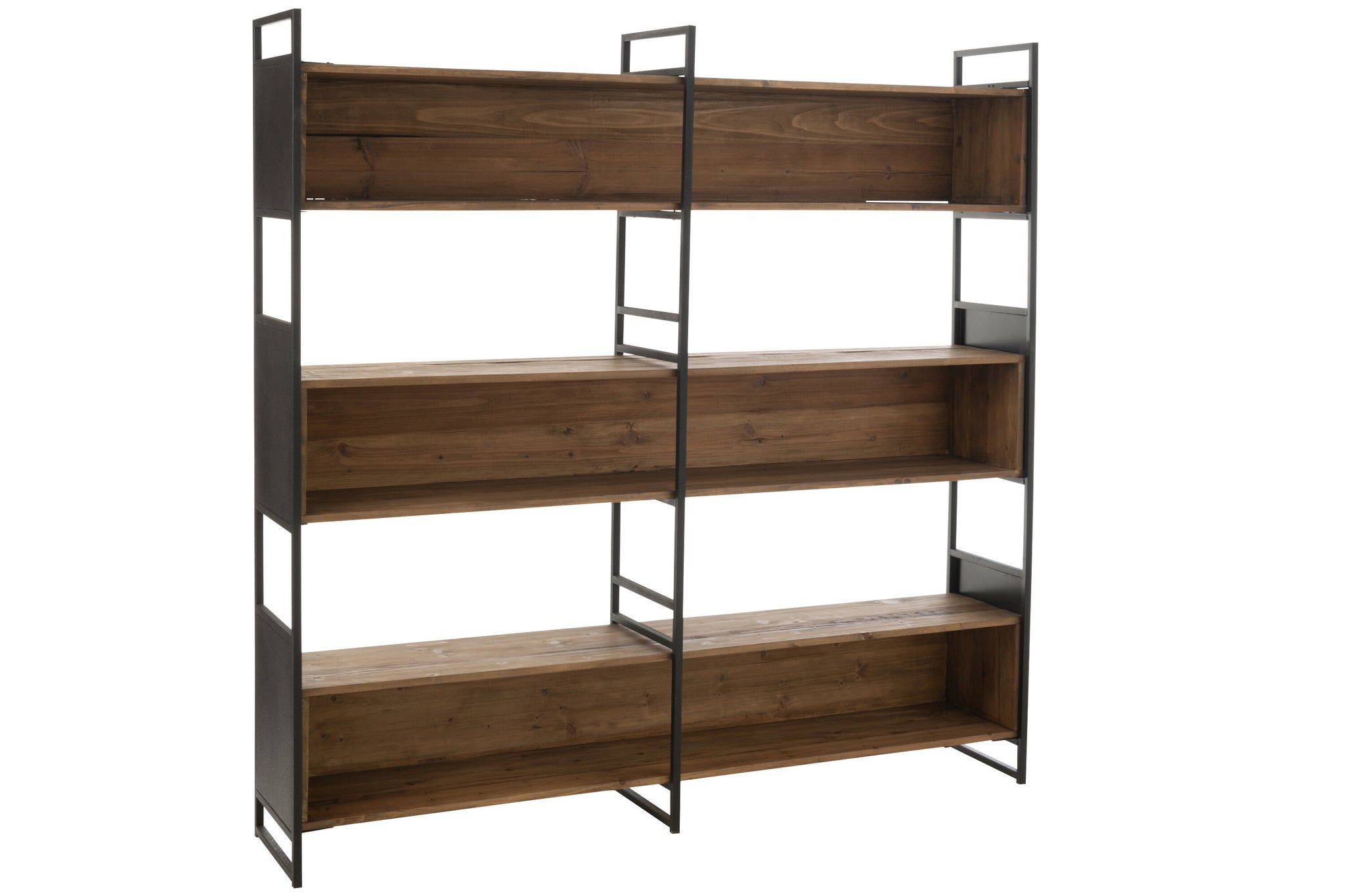 Rek Rustik Gerecycled Hout/Metaal L J-LINE
