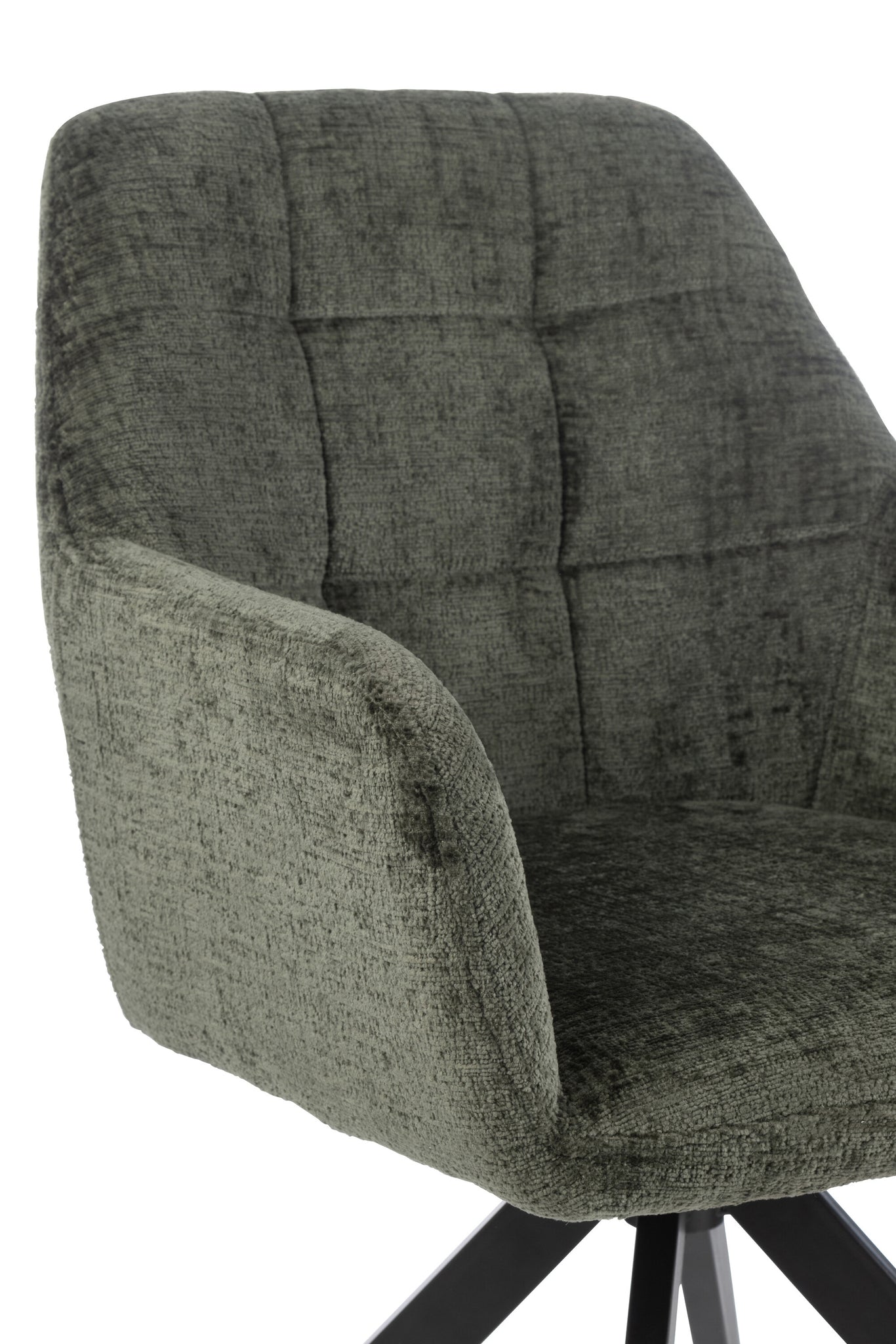 Armstoel Louna IJzer/Acryl Groen - J-LINE