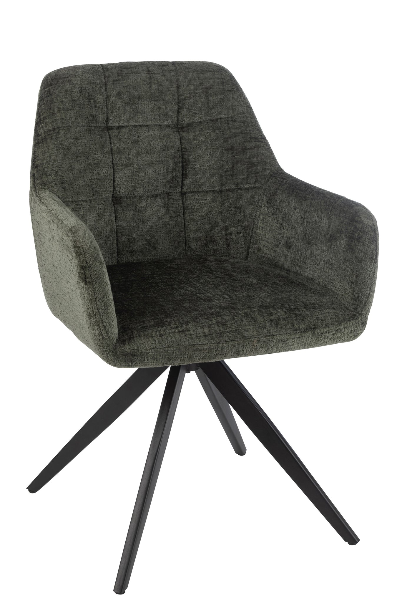 Armstoel Louna IJzer/Acryl Groen - J-LINE