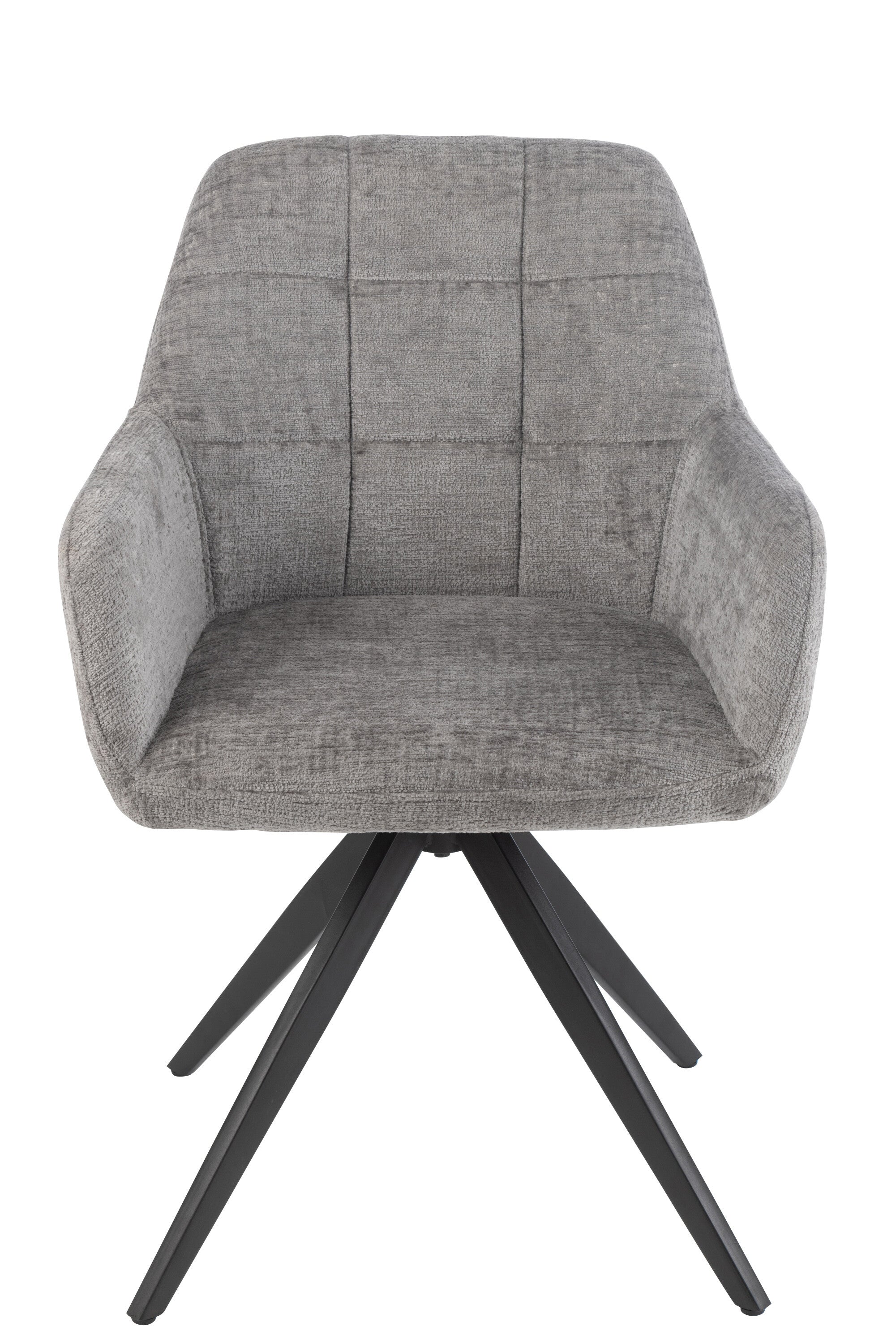 Armstoel Louna IJzer/Acryl Grijs - J-LINE