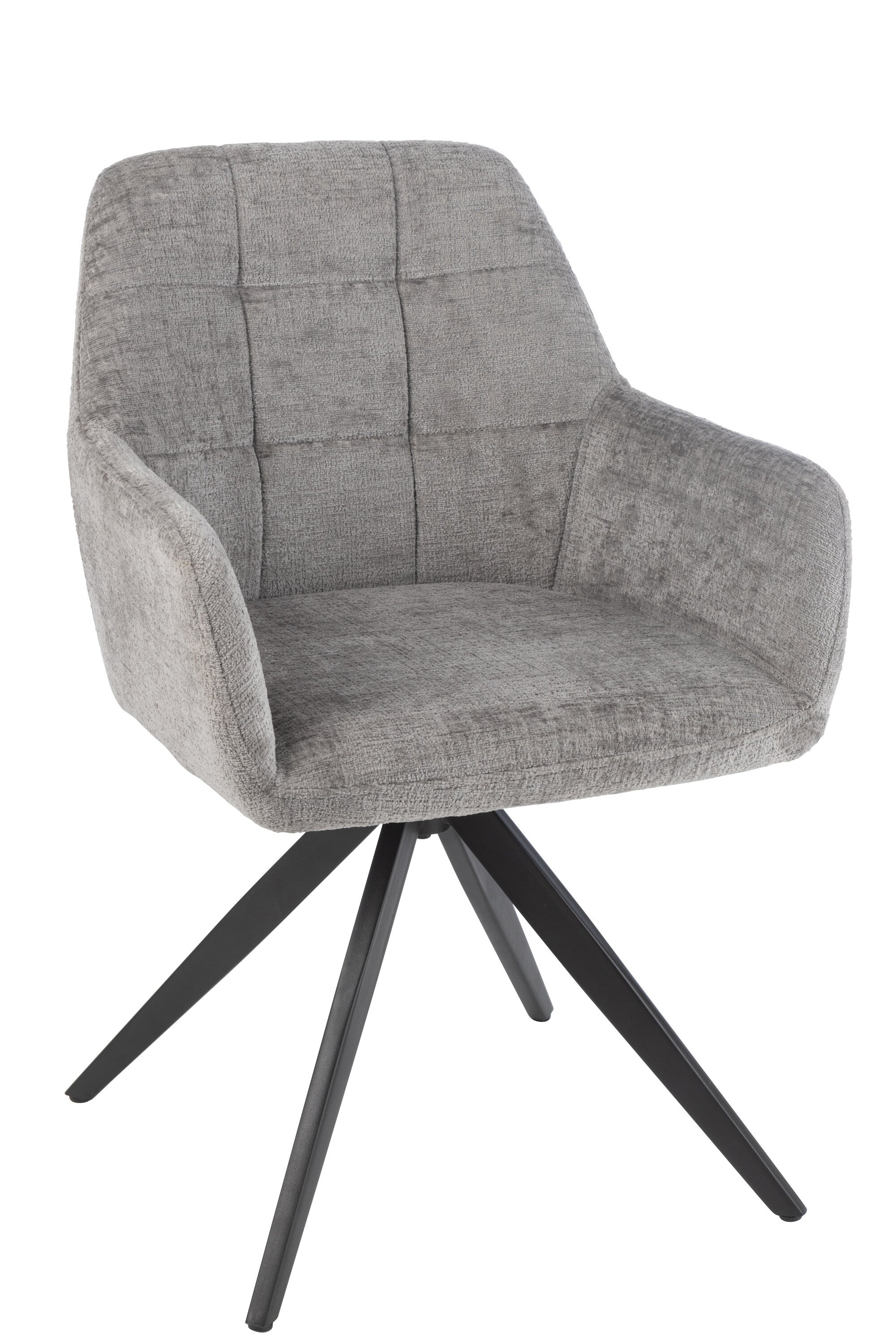 Armstoel Louna IJzer/Acryl Grijs - J-LINE